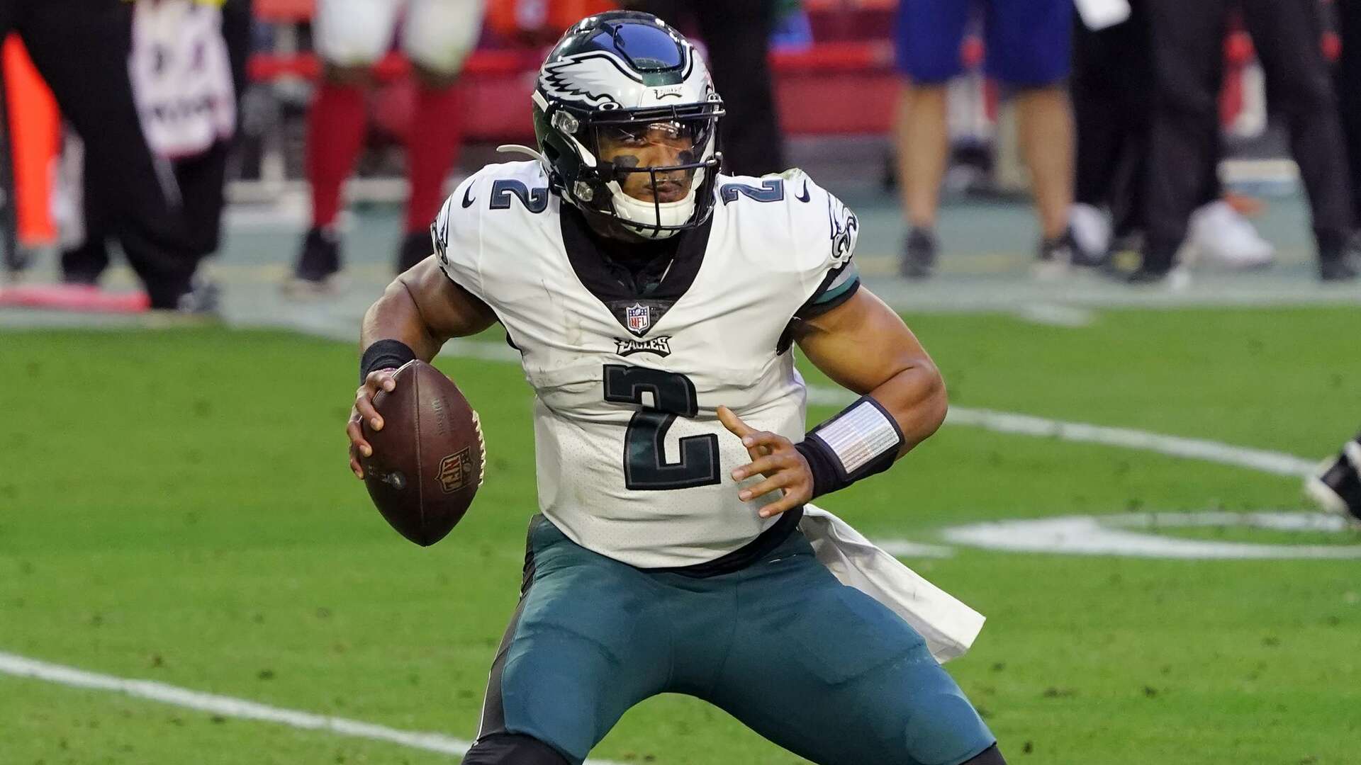 1920x1080 Lane Johnson on Eagles QB Jalen Hurts: 'A joy to play with'