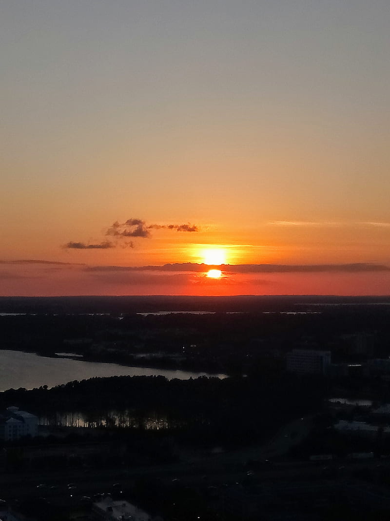 800x1067 Central Florida, clouds, sunset, trees, water, HD phone wallpaper