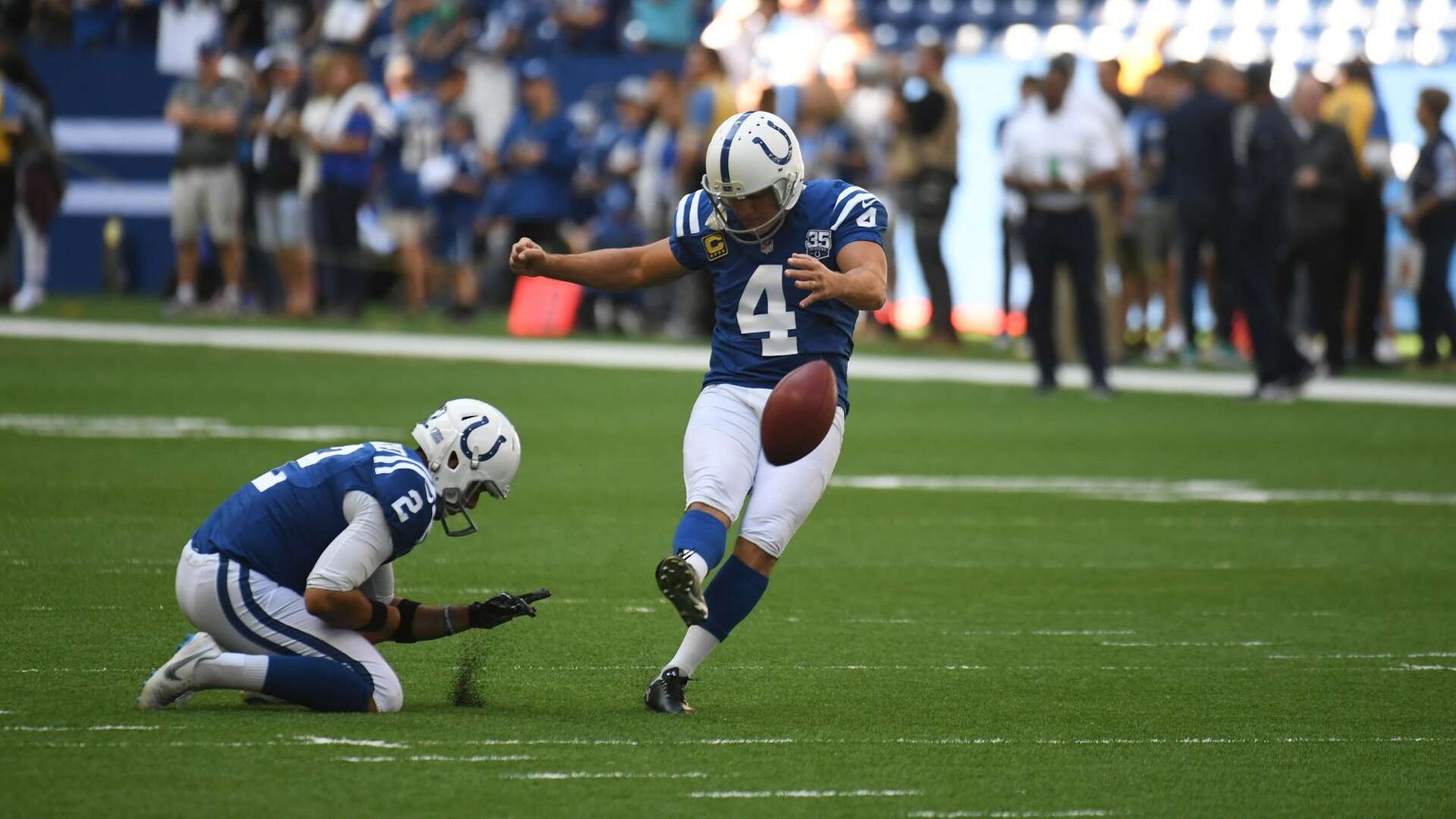 1920x1080 Colts kicker Adam Vinatieri breaks NFL's field goal record with No. 566