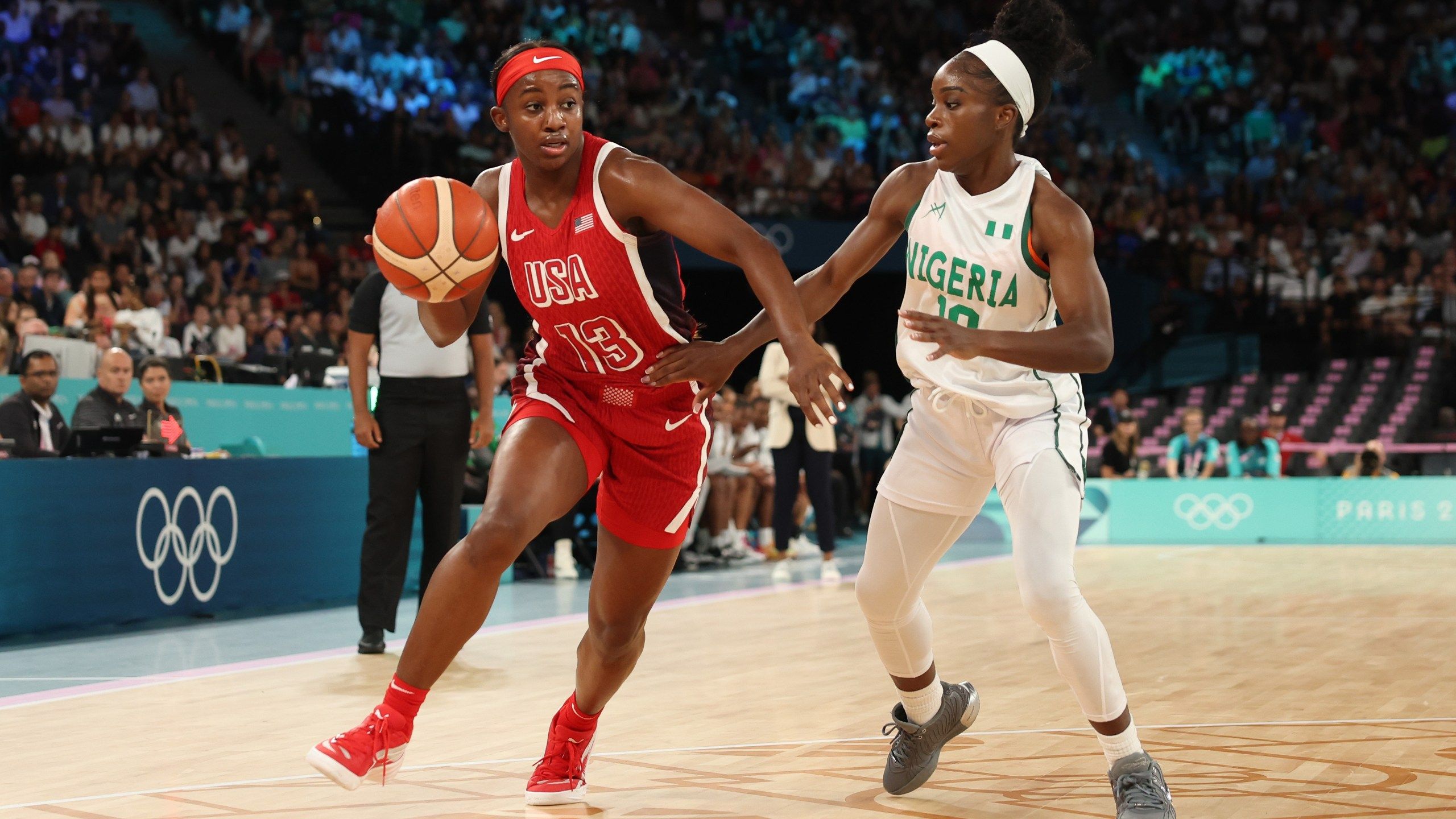 2560x1440 Jackie Young and Team USA advance to Semifinals