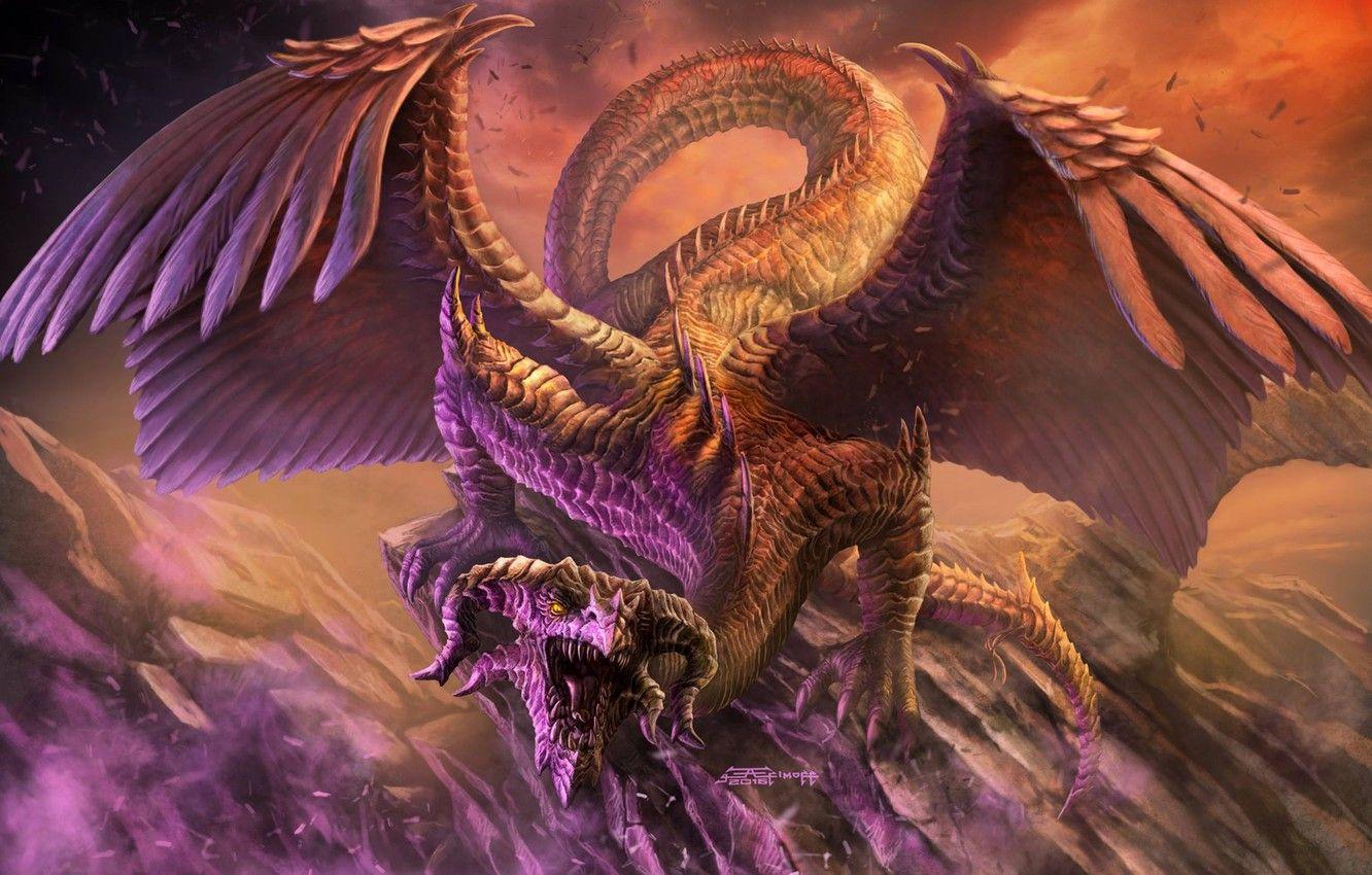 1332x850 Wallpaper dragon, wings, Art Edit, Feathered dragon, Feathered Dragon image for desktop, section фантастика
