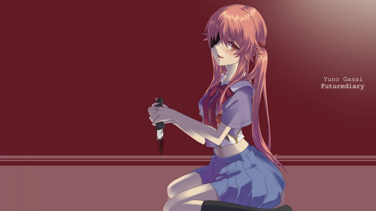 1244x700 Mirai nikki Future diary Gasai Yuno wallpaperx1080