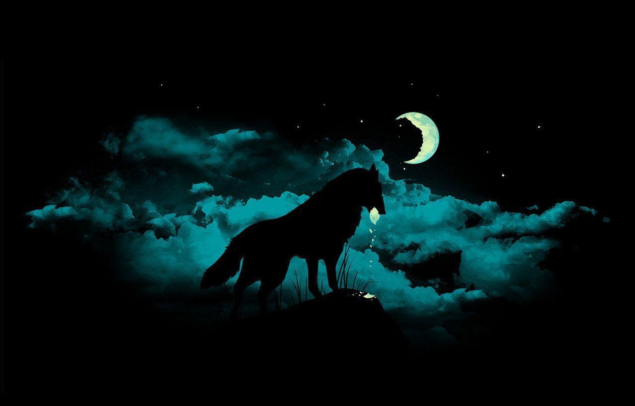 1280x819 Moon Wolf hình nền