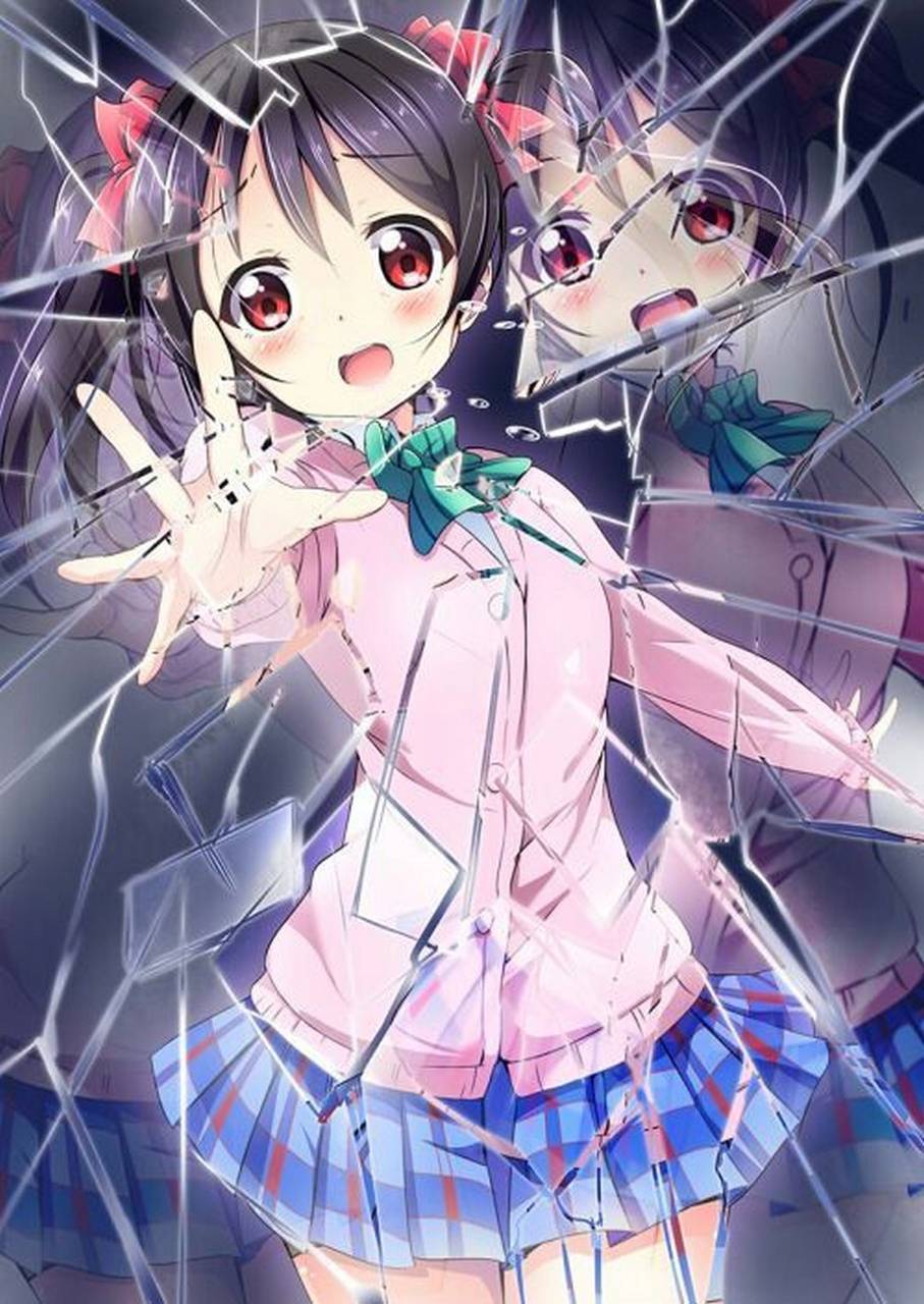 907x1280 broken screen wallpaper
