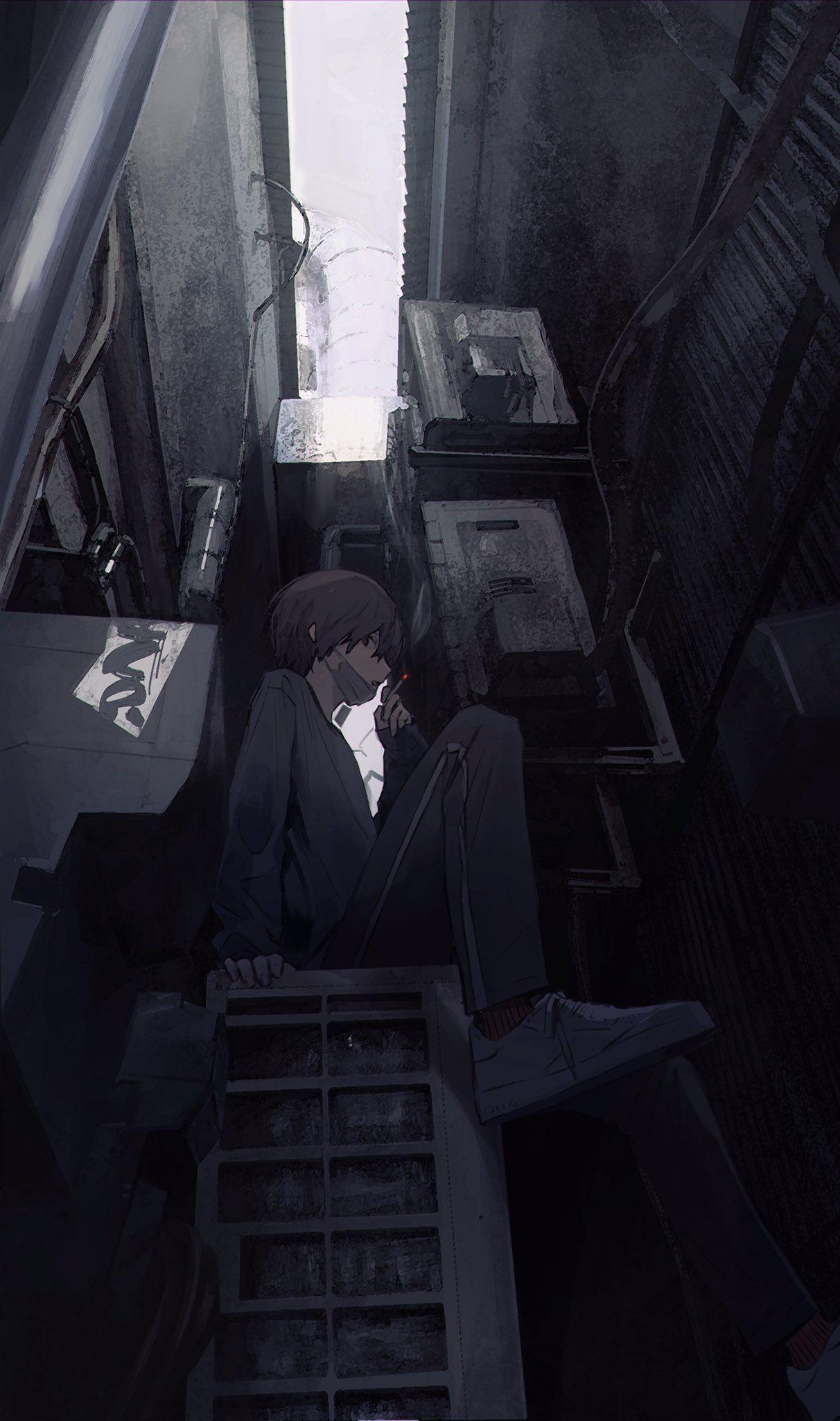 1212x2048 Background. Anime scenery, Anime art, Anime crying