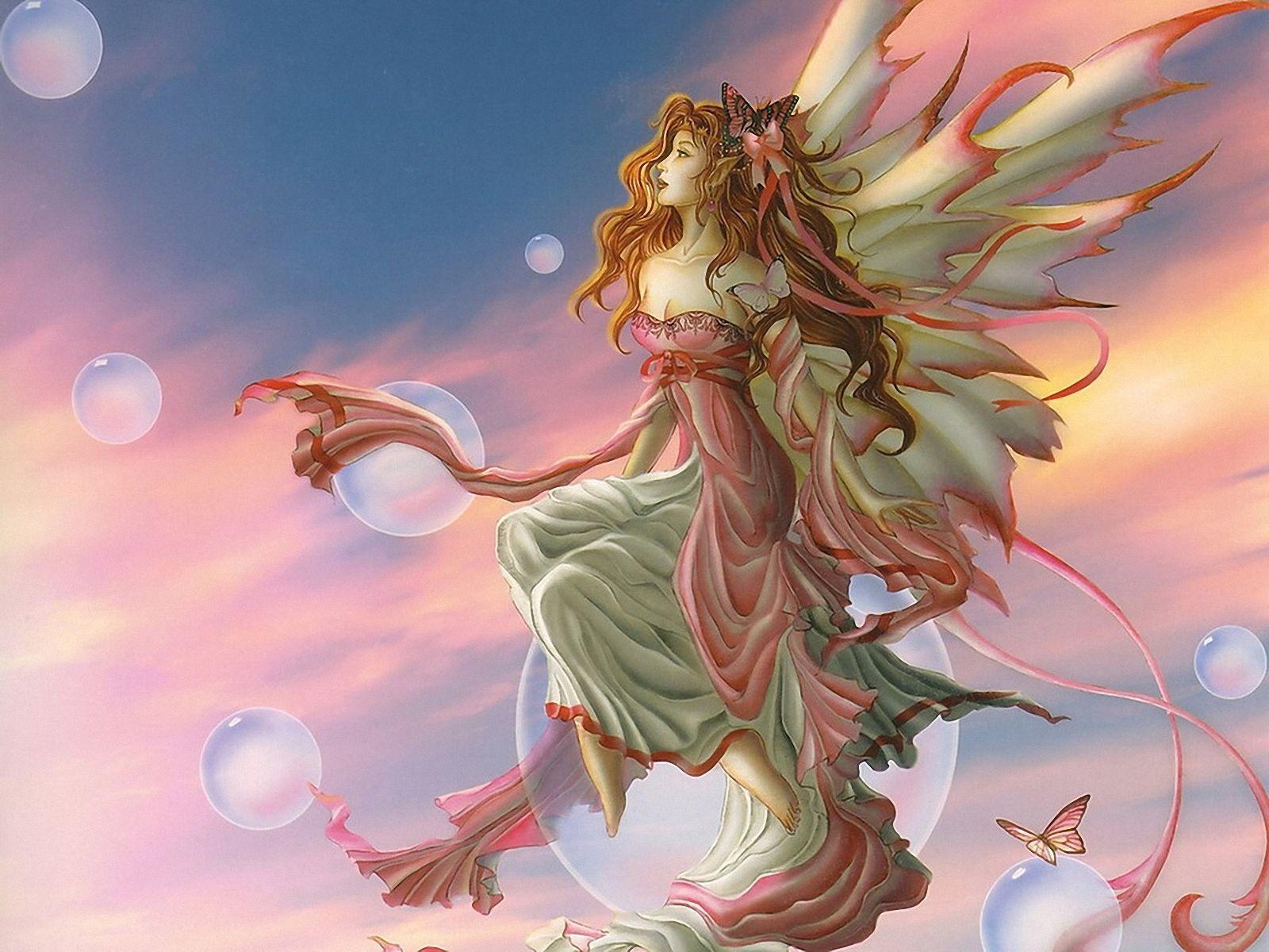 Tải xuống hình nền Hada Magica 1600x1200.  Fairy and Goddes