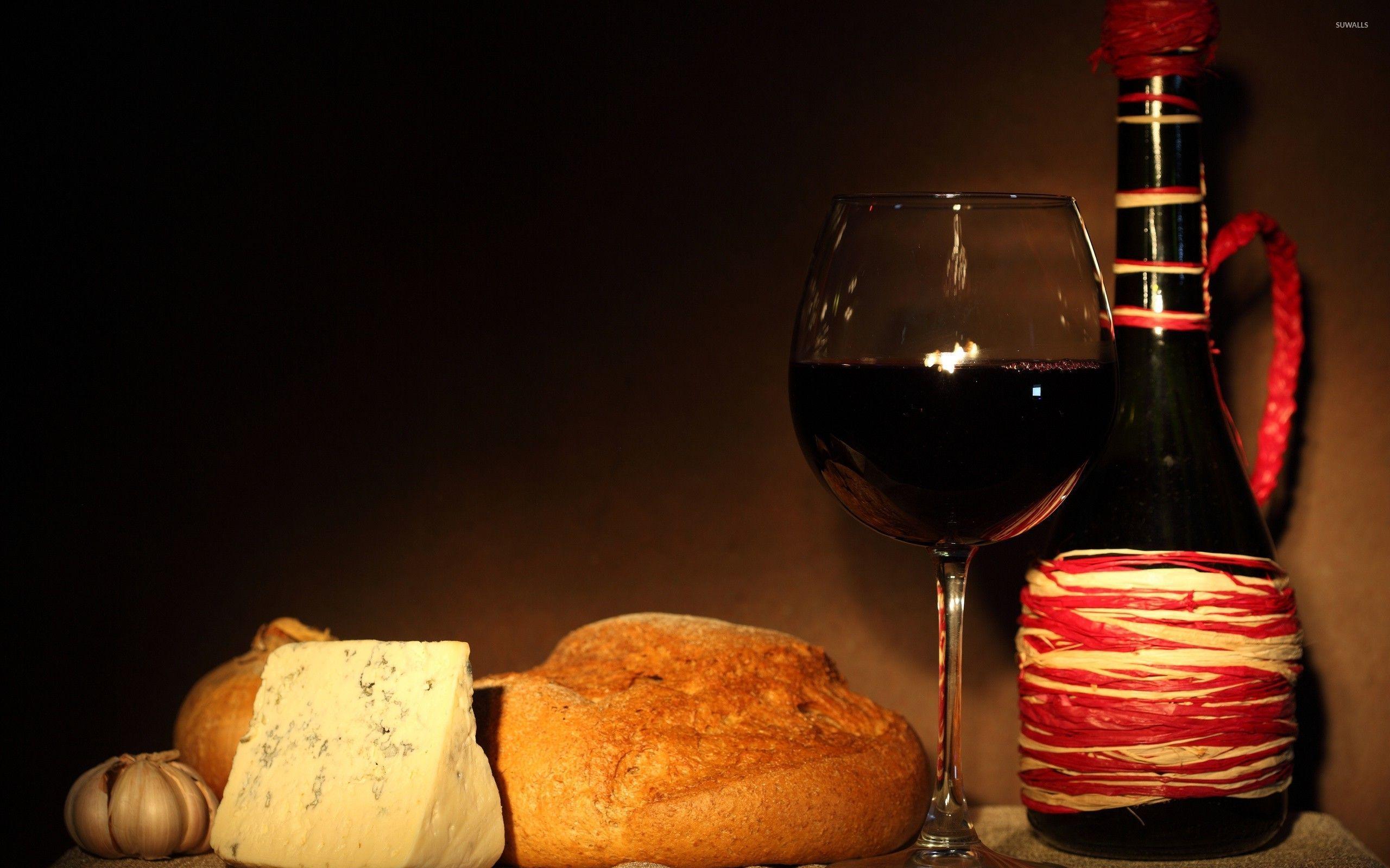 2560x1600 Cheese, bread and wine wallpaper wallpaper