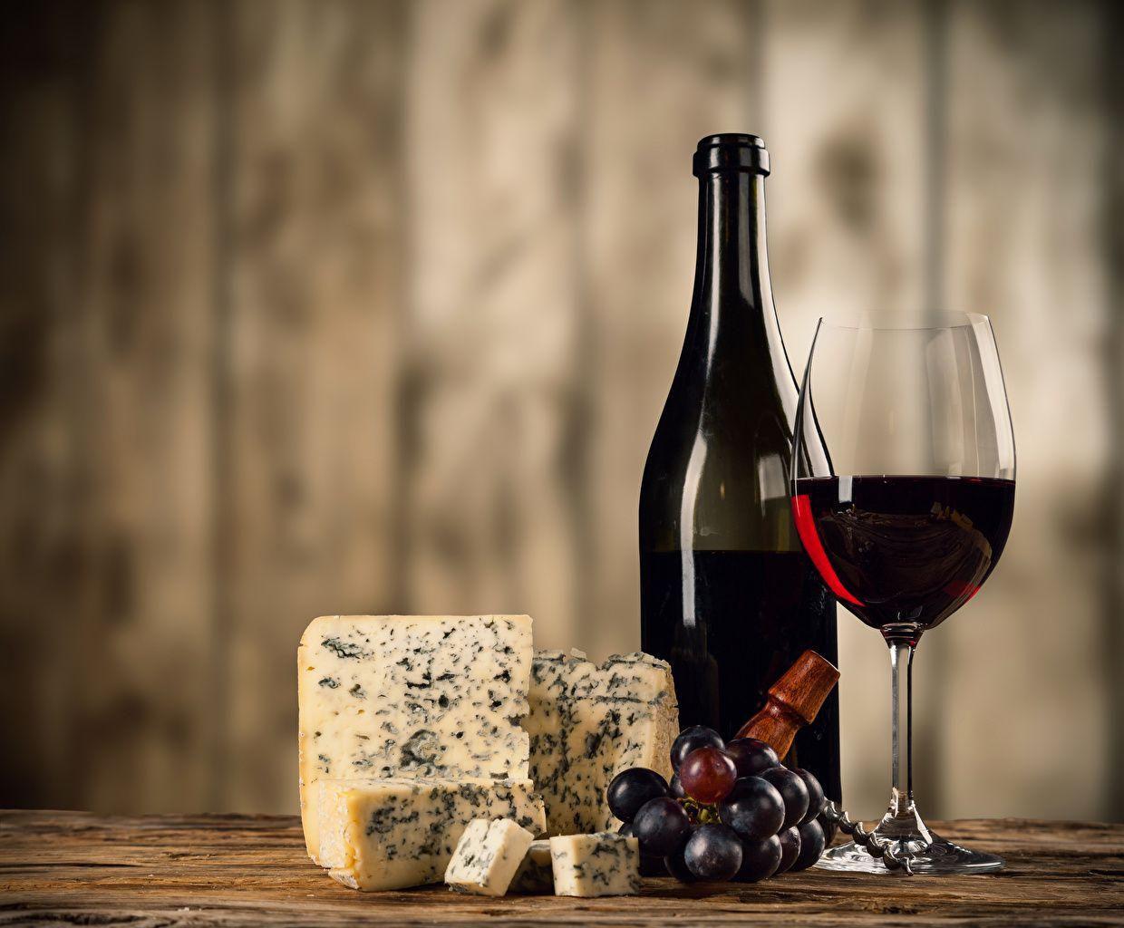 1240x1024 Wallpaper Wine Grapes Cheese Food Bottle Stemware Still Life