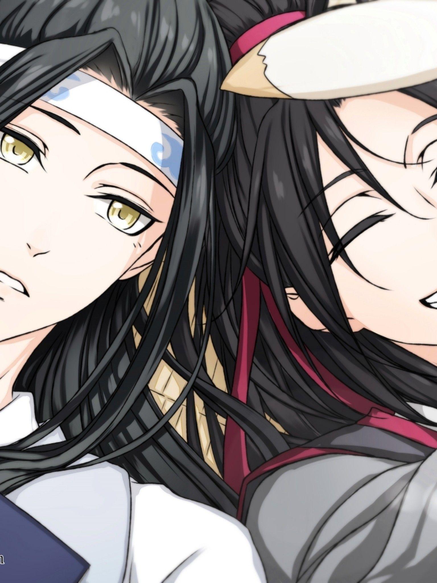1536x2048 Download 1536x2048 Lan Wangji, Wei Wuxian, Smiling, Lying Down, Chinese Anime, Mo Dao Zu Shi Wallpaper for Apple iPad Mini, Apple IPad 4