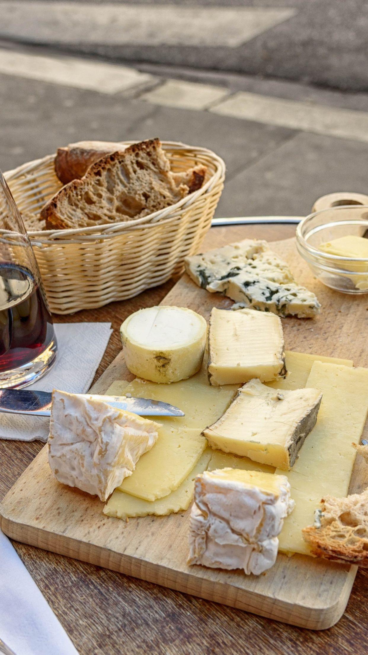 1242x2208 Download wallpaper: Cheese, wine and bread. Good food and drink 1242x2208