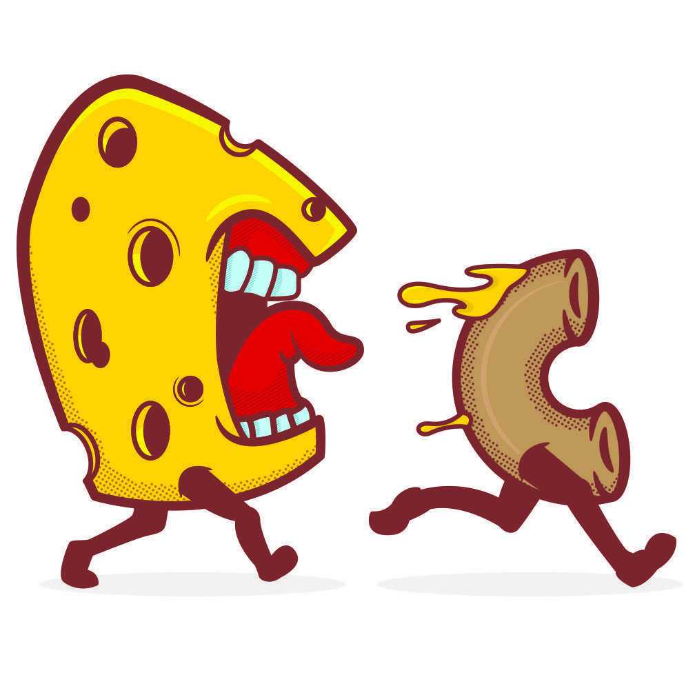 1008x1008 Mac & Cheese Illustration by Andrew. Cheese cartoon, Mac n cheese recipe, Cheese boutique