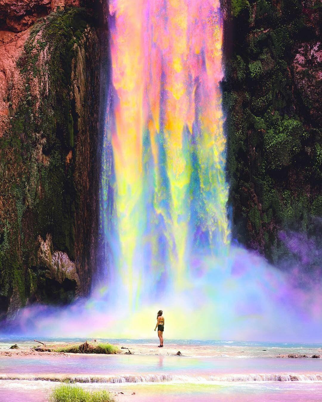 1080x1350 arcoiris hermoso cascada. Rainbow waterfall, Rainbow picture, Nature picture