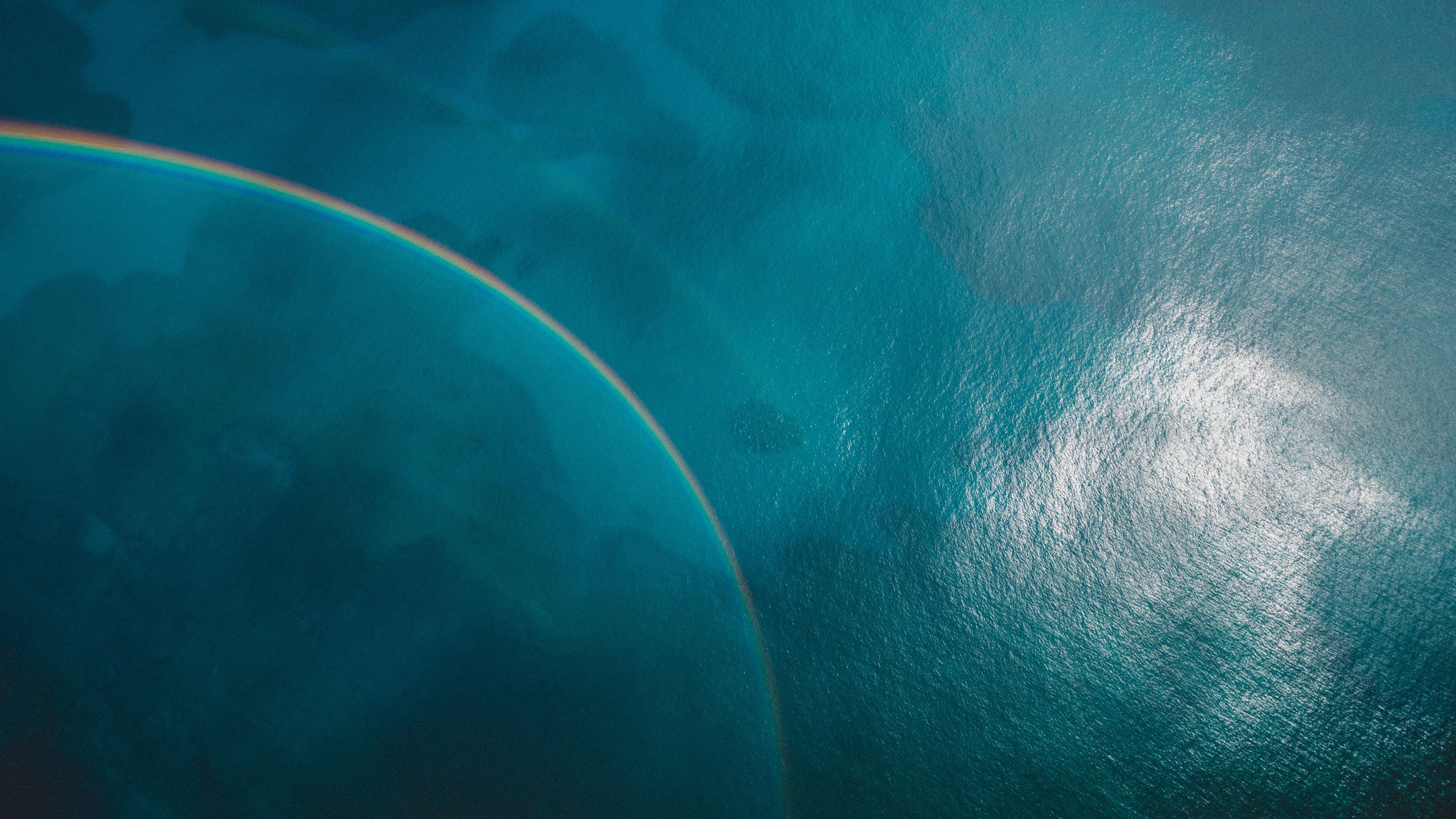 3840x2160 Wallpaper 4k Blue Sea Rainbow Reflection 4k 4k Wallpaper, 5k Wallpaper, Hd Wallpaper, Nature Wallpaper, Rainbow Wallpaper, Reflection Wallpaper, Sea Wallpaper