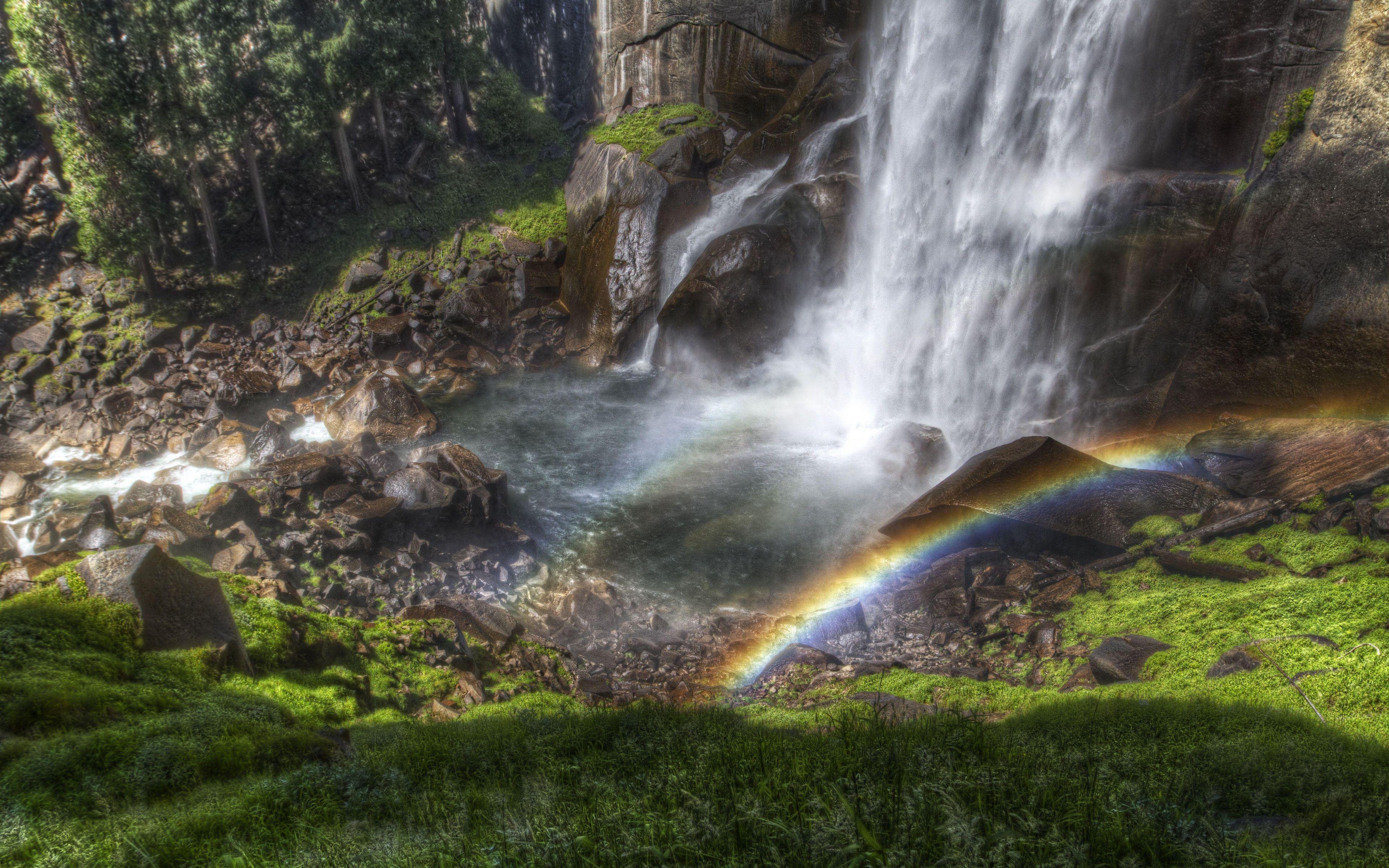 3840x2400 Hd Colorful Waterfall Wallpaper