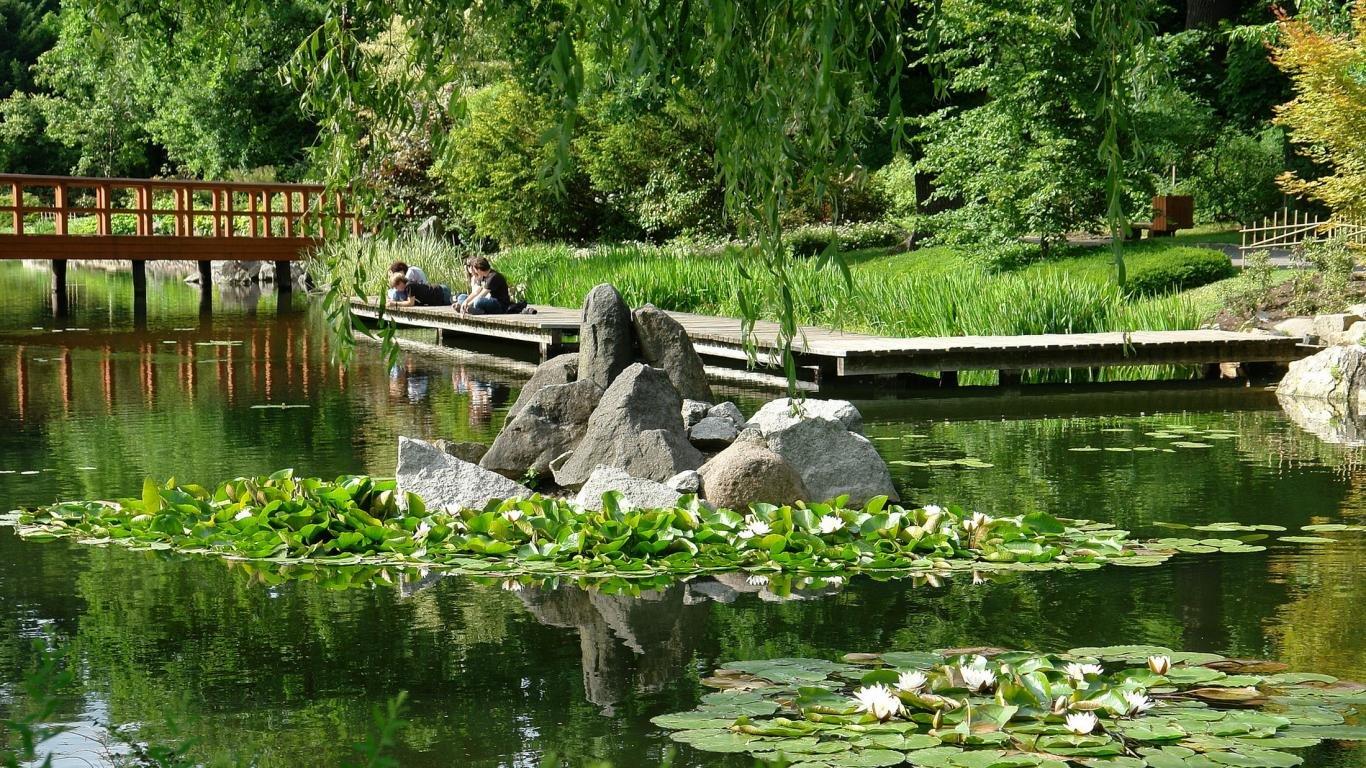1366x768 Garden wallpaper 1366x768 (laptop) desktop background