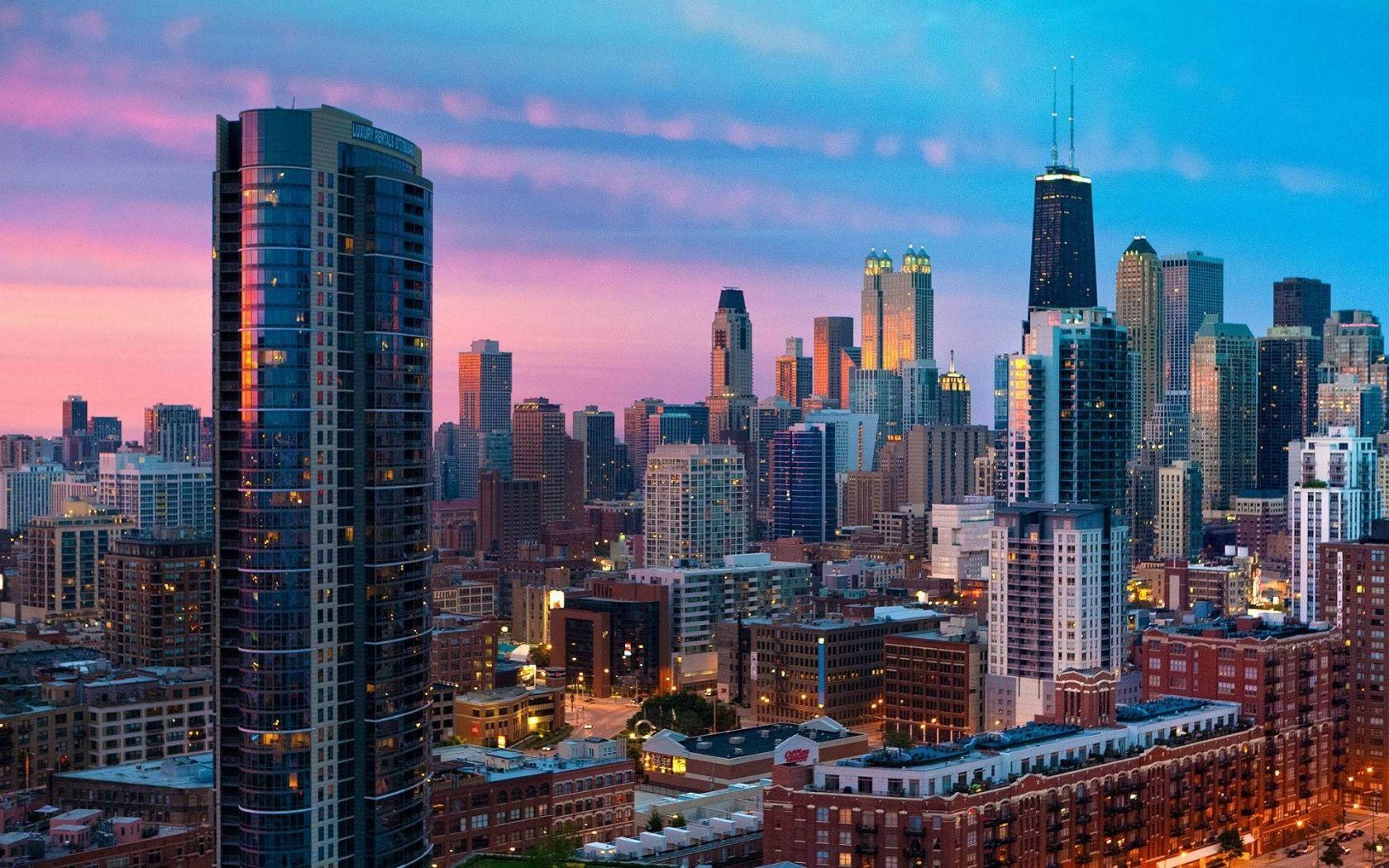 1680x1050 Free download Chichago HD photo American cities City background Picture for [1920x1200] for your Desktop, Mobile & Tablet. Explore US Cities Wallpaper. Free City Wallpaper for Desktop, City Skylines