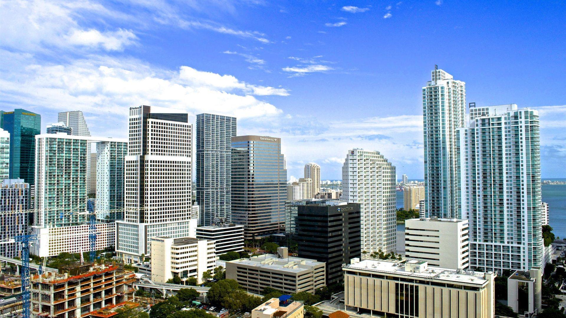 1920x1080 Wallpaper American city, Miami, Florida, buildings, houses 1920x1200 HD Picture, Image