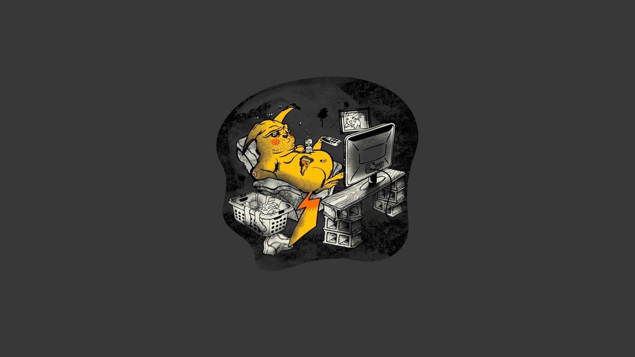 2048x1152 Pikachu Pokemon Abstract Cartoons Simple Wallpaper Star Wars