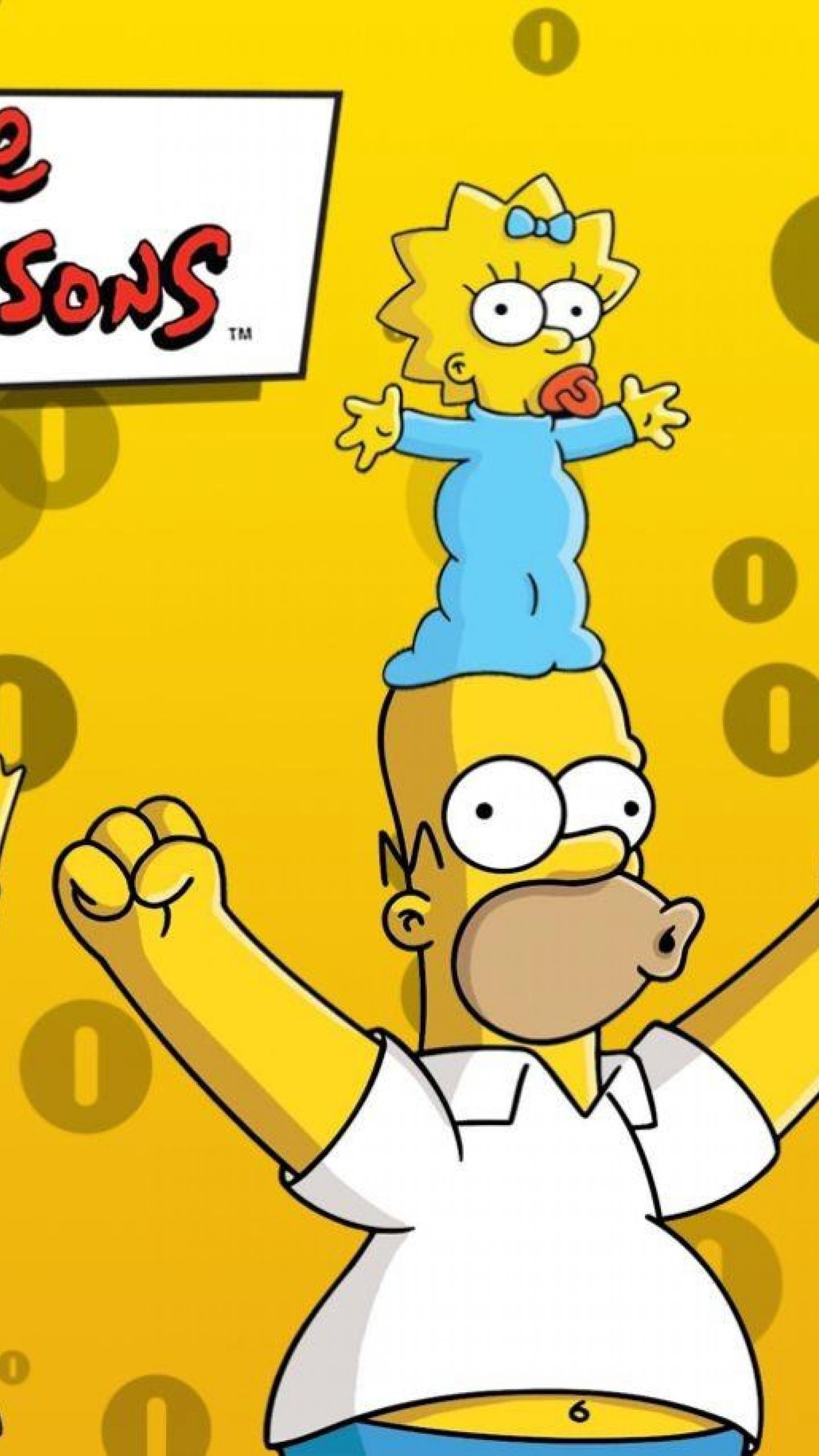 1440x2560 Bart Simpson Wallpaper iPhone And Maggie Simpson