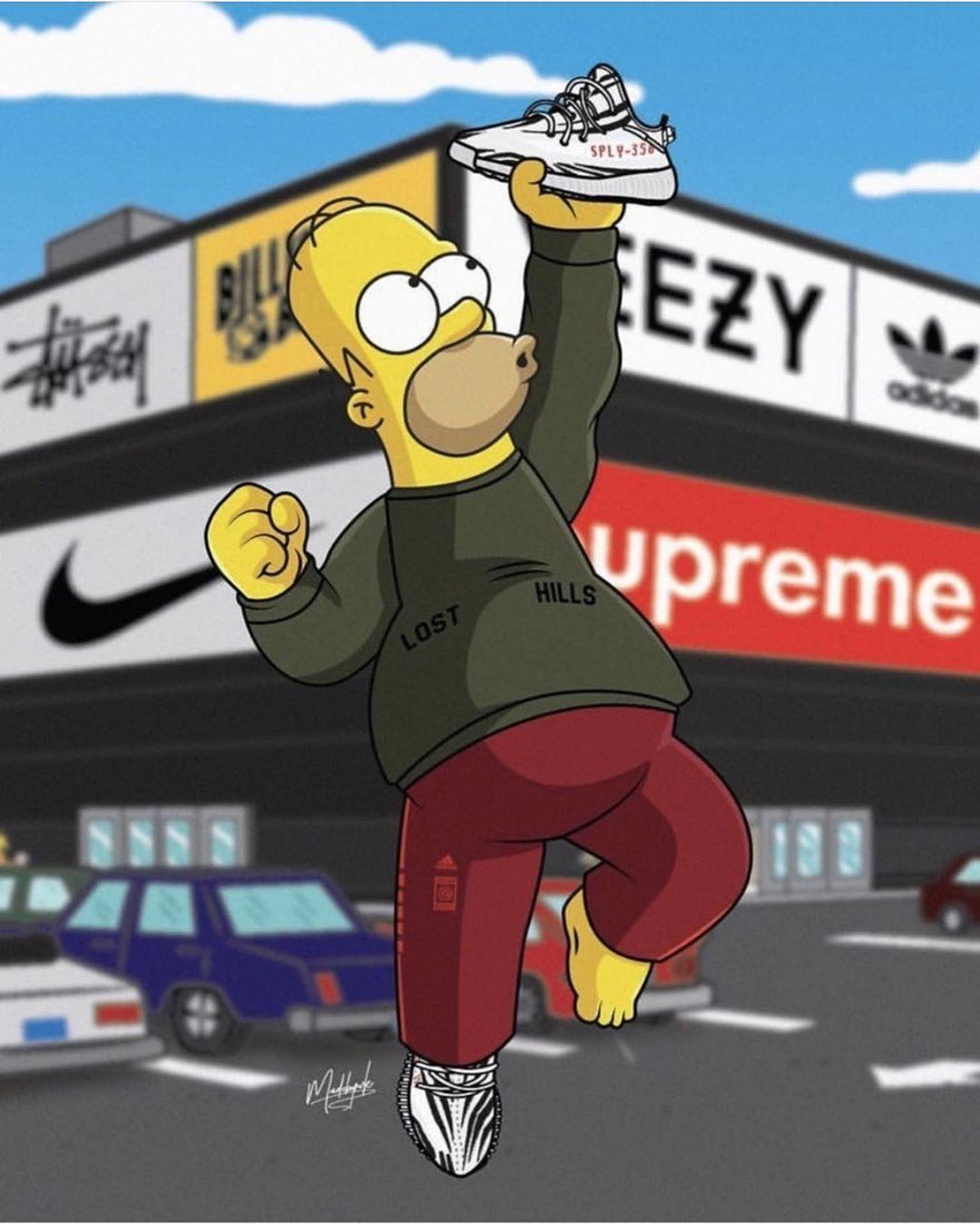 1080x1349 Yeezy Fashion Styles Shoes Sneakers. The simpsons, Simpson wallpaper iphone, Bart simpson art