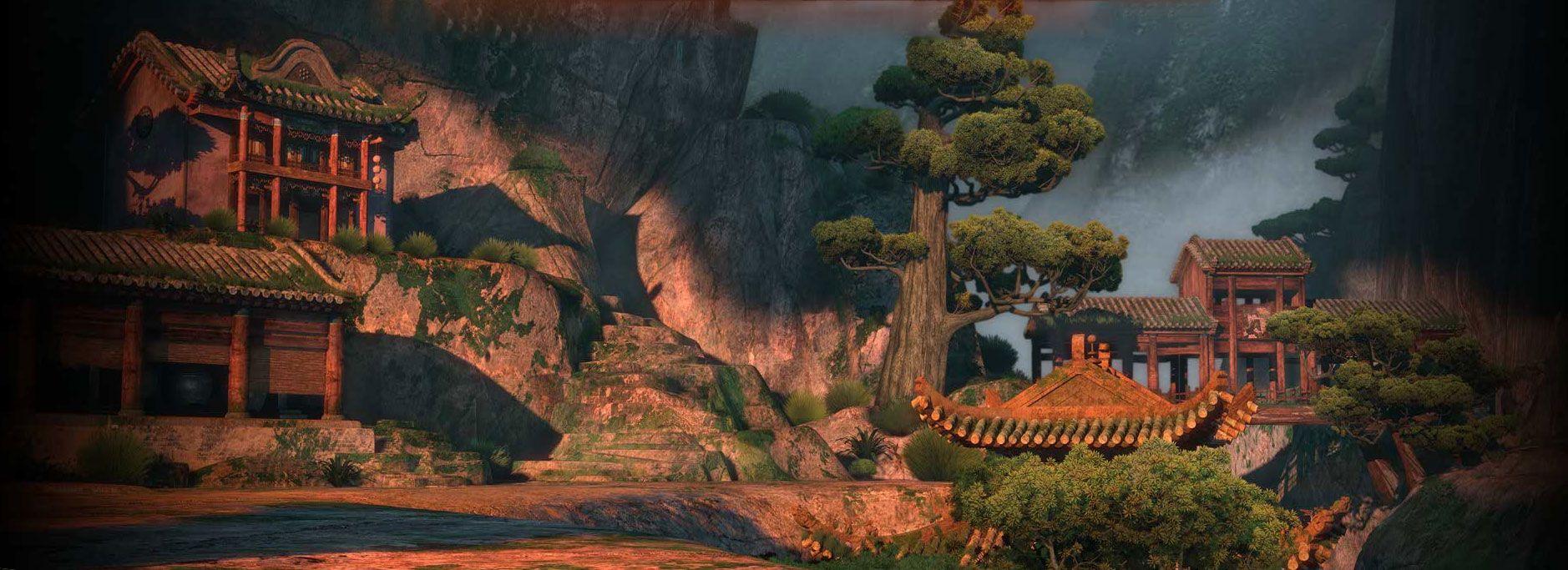 1878x683 Temple from Kung Fu Panda 2 Desktop Wallpaper
