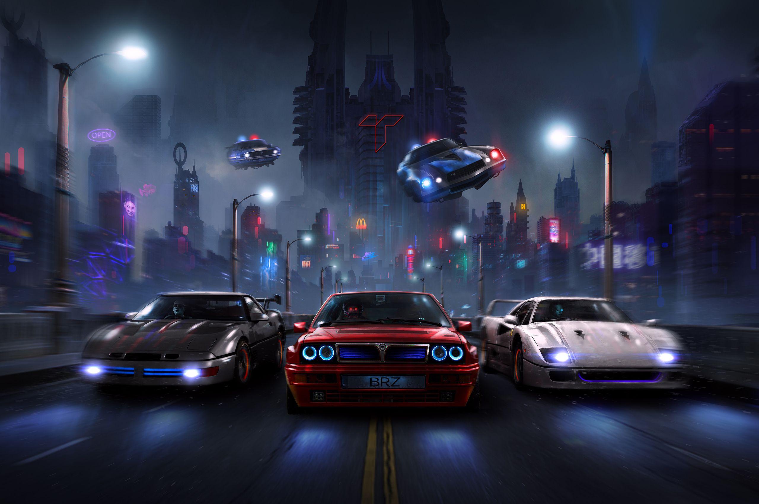 2560x1700 Racers Night Chase 4k Chromebook Pixel HD 4k Wallpaper, Image, Background, Photo and Picture