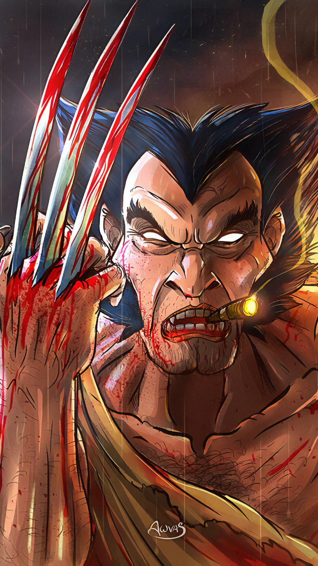 1080x1920 Wolverine Cigar Art Mobile Wallpaper (iPhone, Android, Samsung, Pixel, Xiaomi)