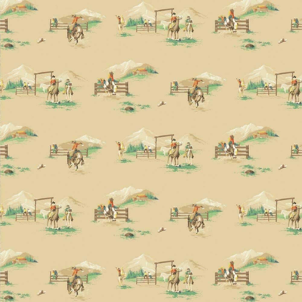 1000x1000 Vintage cowboy wallpaper reproductions from Bradbury & Bradbury