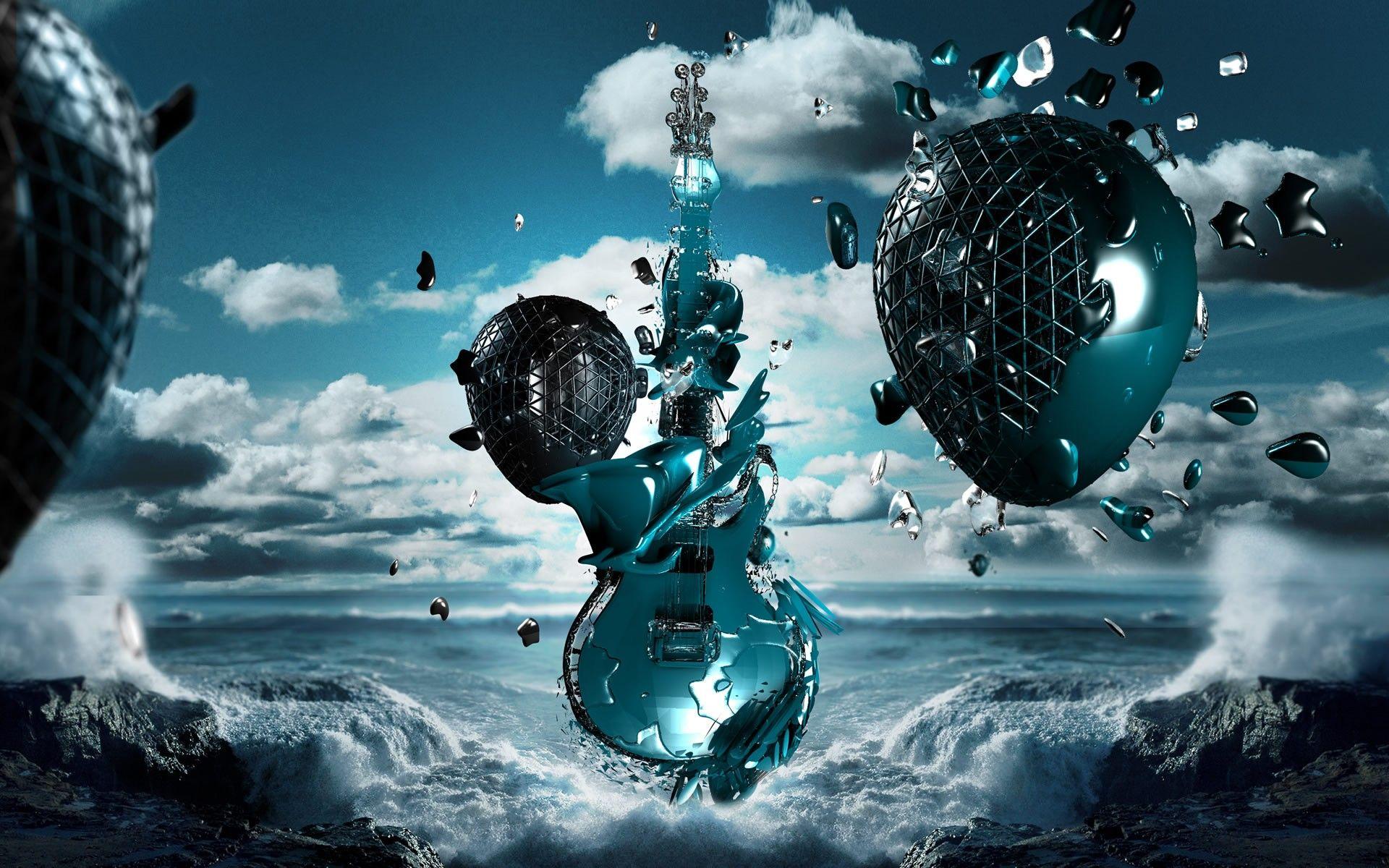 1920x1200 Creative, Guitar, Desktop, Wallpaper, Desktop Image, Samsung Wallpaper, Desktop Image For Mac, Windows Wallpaper, Colorful, Widescreen, Di