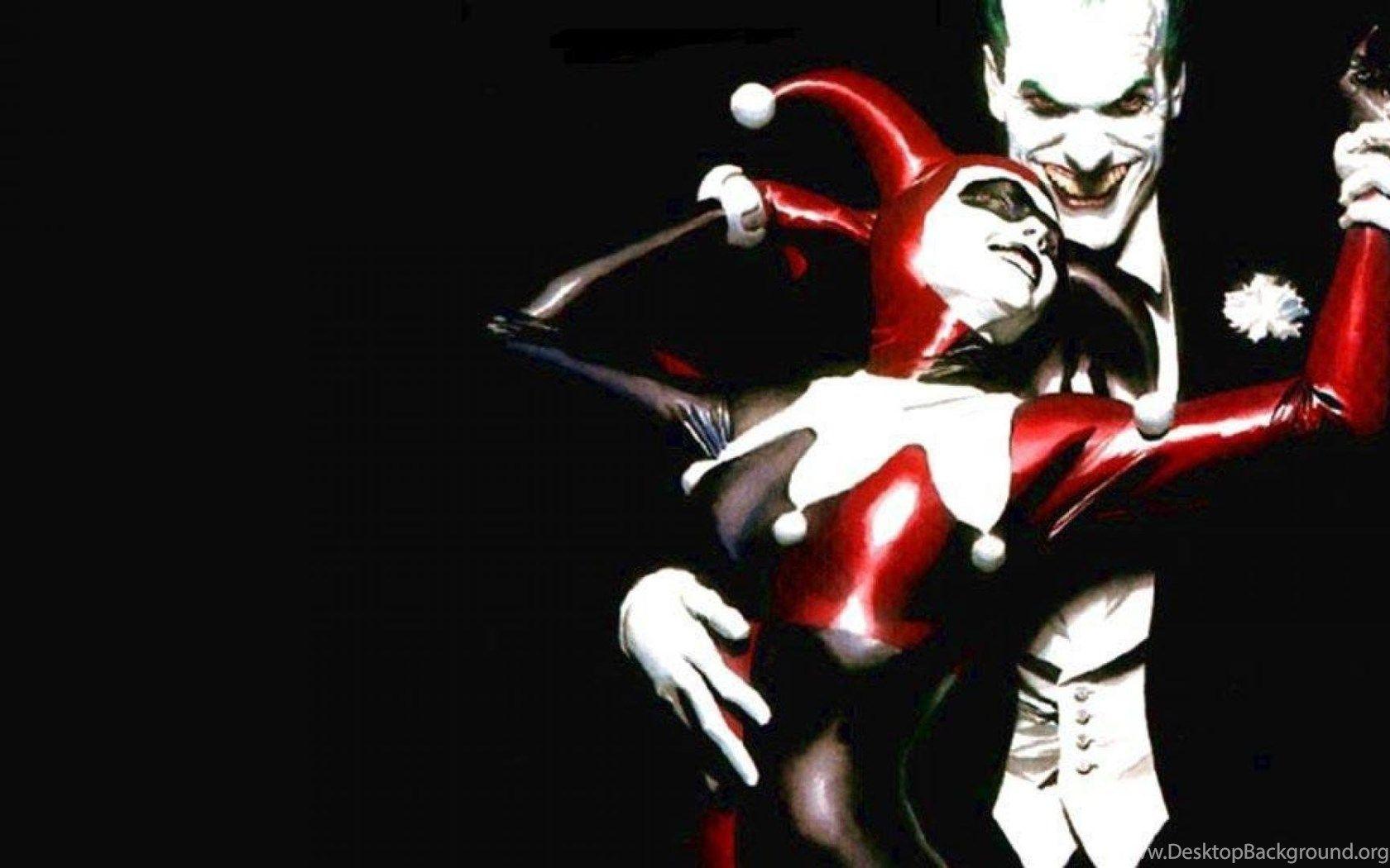 1680x1050 Batman The Joker Harley Quinn HD Wallpaper Desktop Background
