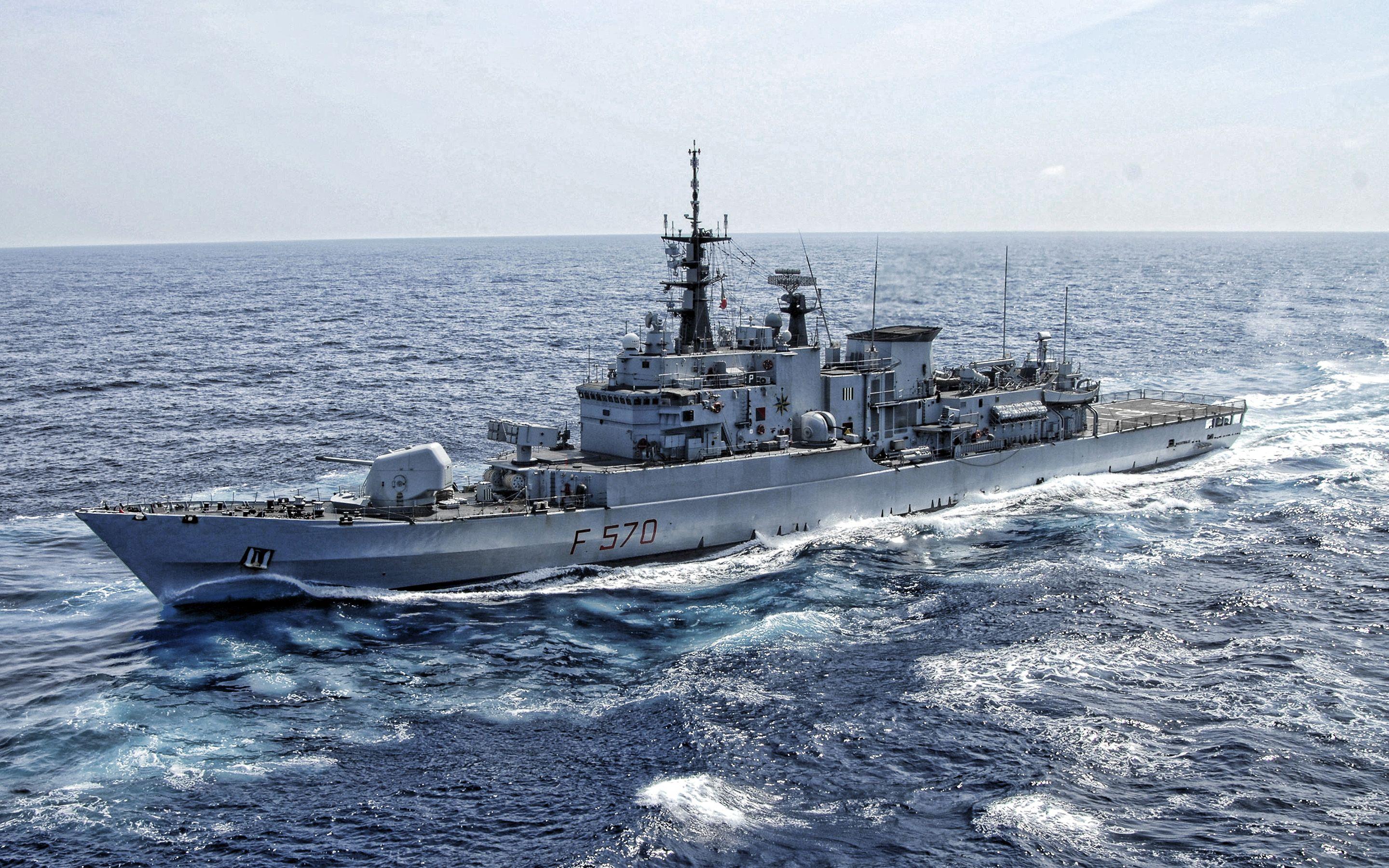 2880x1800 Download wallpaper ITS Maestrale, F Italian frigate, Maestrale class, Italian warship, Italian Navy for desktop with resolution 2880x1800. High Quality HD picture wallpaper