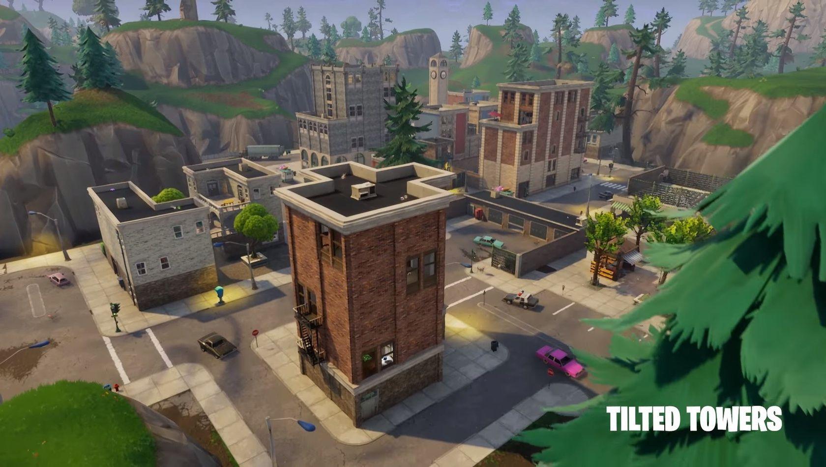 Fortnite Back Ground Tilted Tilted Towers Wallpapers Top Free Tilted Towers Backgrounds Wallpaperaccess