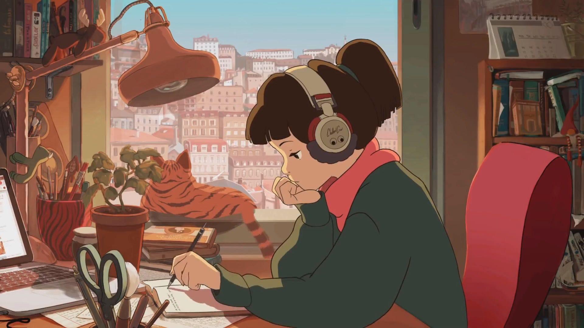 1920x1080 Steam Workshop::Studying Girl [1080p]