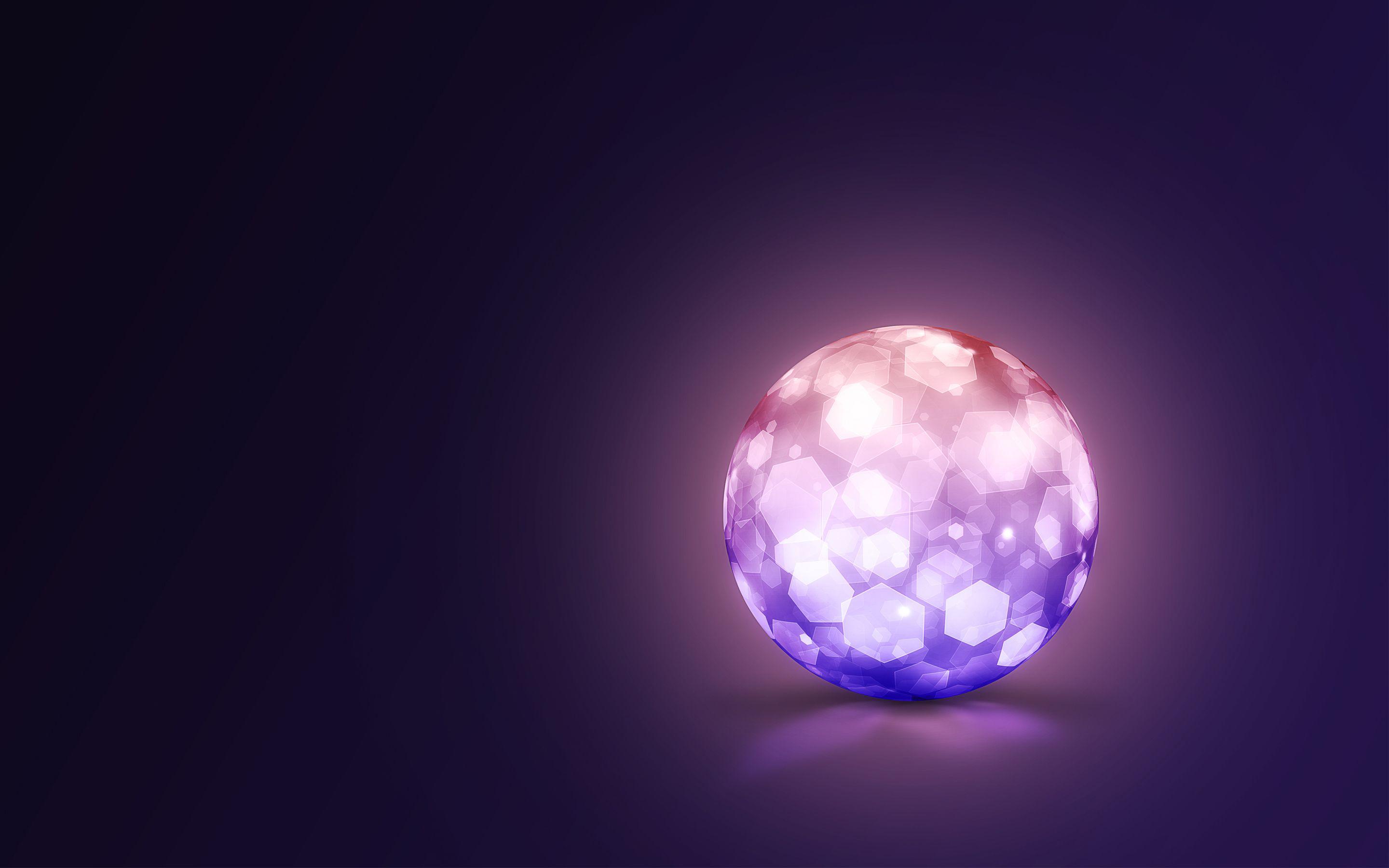 2880x1800 Crystal Lightning Ball 5K Wallpaper