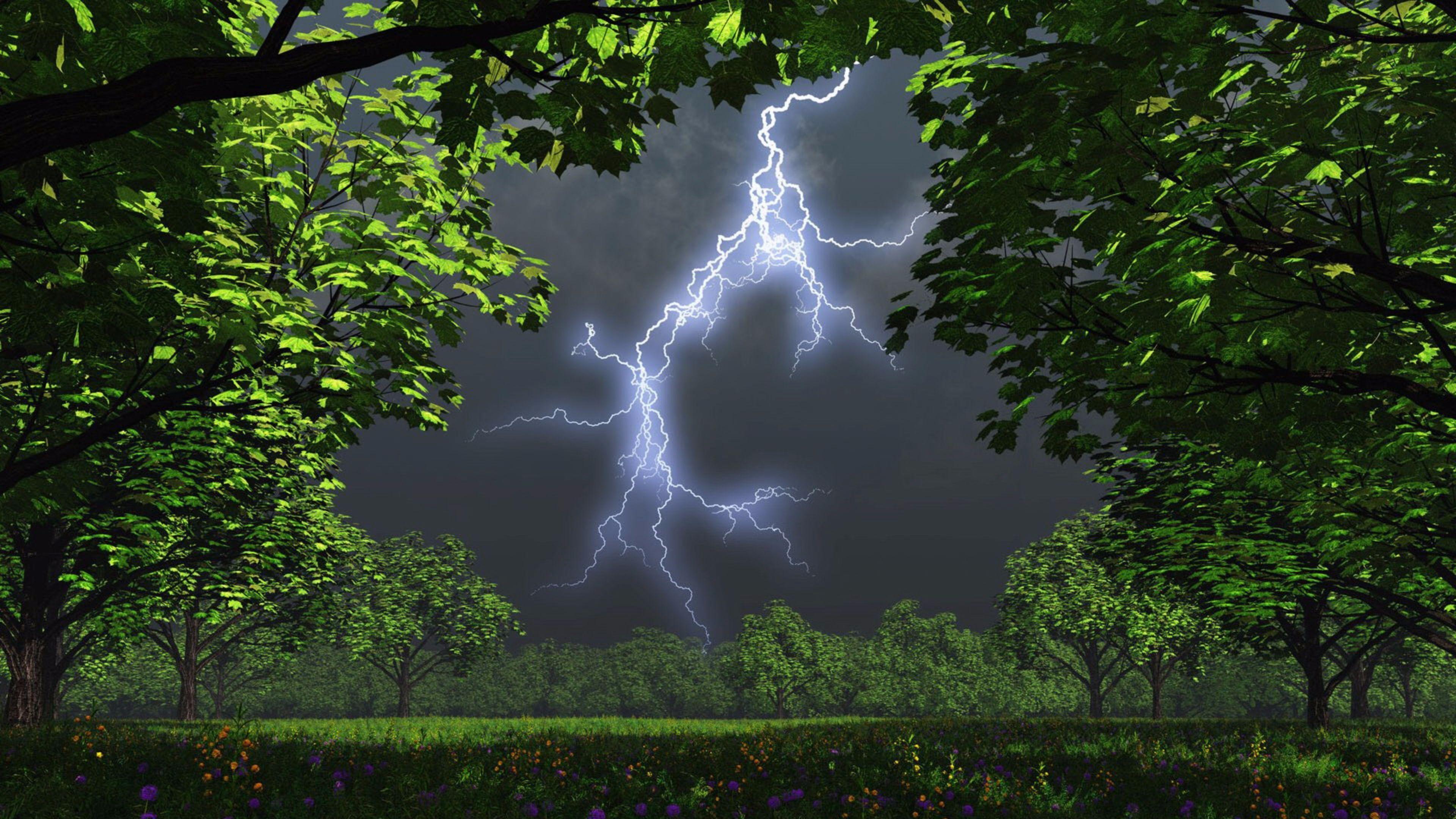 3840x2160 Lightning Storm Nature 4K Wallpaper. Free 4K Wallpaper
