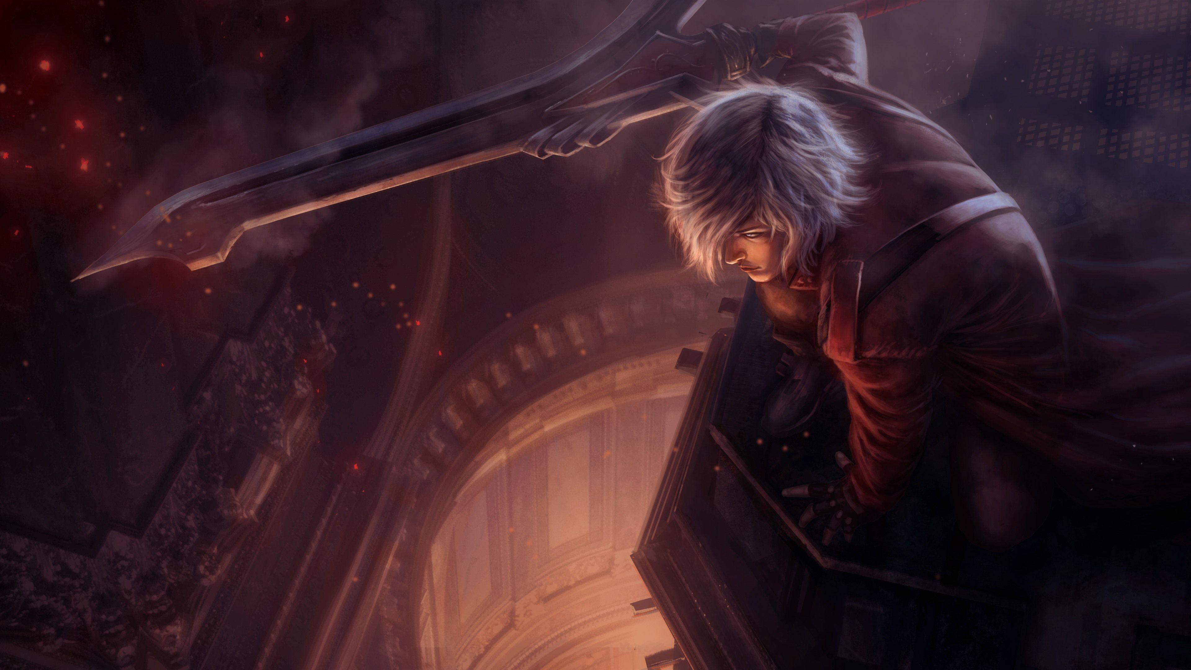 3840x2160 Wallpaper Devil May Cry boy, sword, art picture 3840x2160 UHD 4K Picture, Image