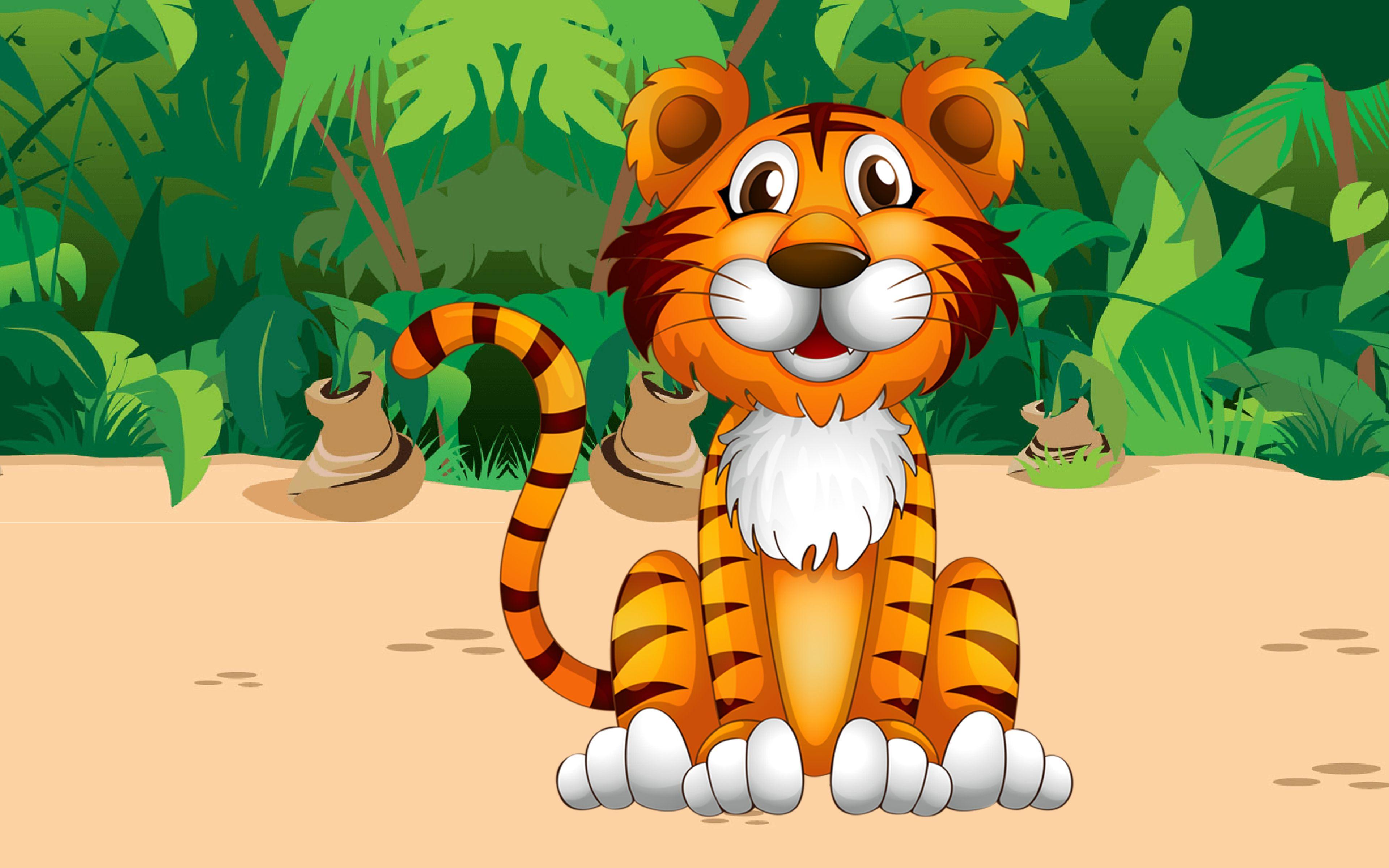 Tigers Cartoon HD Wallpapers - Top Free Tigers Cartoon HD Backgrounds -  WallpaperAccess