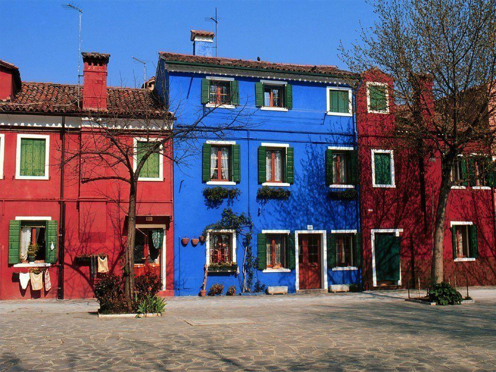 1024x768 Download Wallpaper Colourful House Facades, Burano, Venice, Italy (1920x1080). The Wallpaper, photo