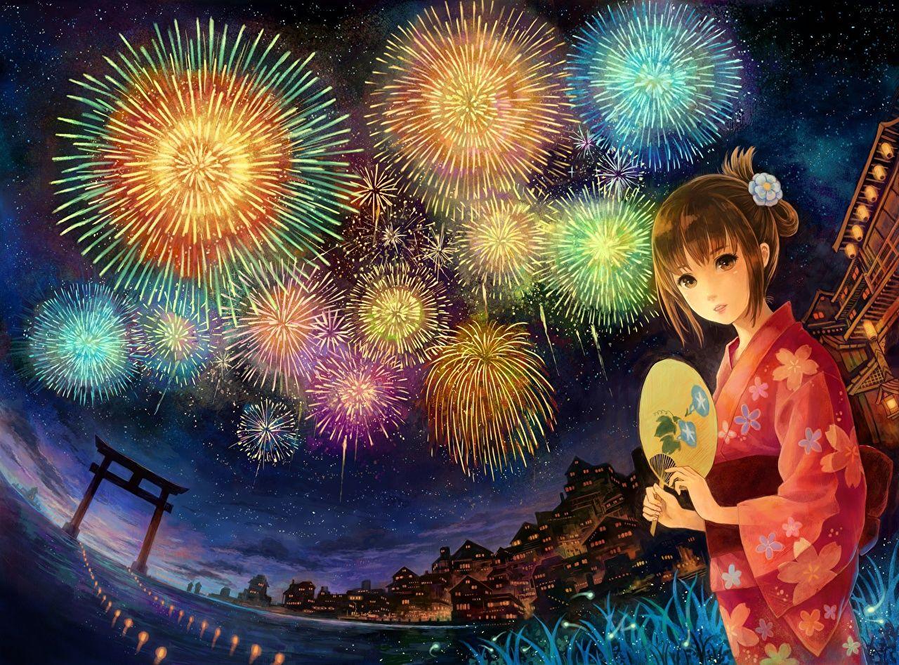 1280x947 Image Fireworks Anime 1280x947