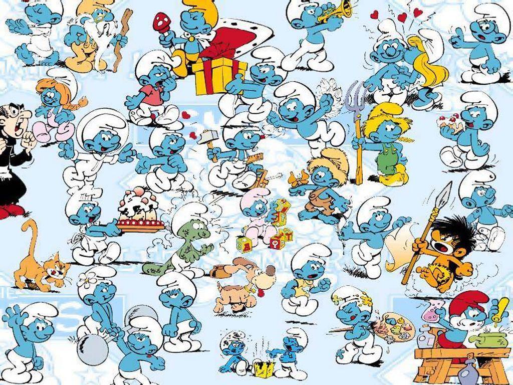 1024x768 Valentine Day 2014: Wallpaper Smurfs Movie