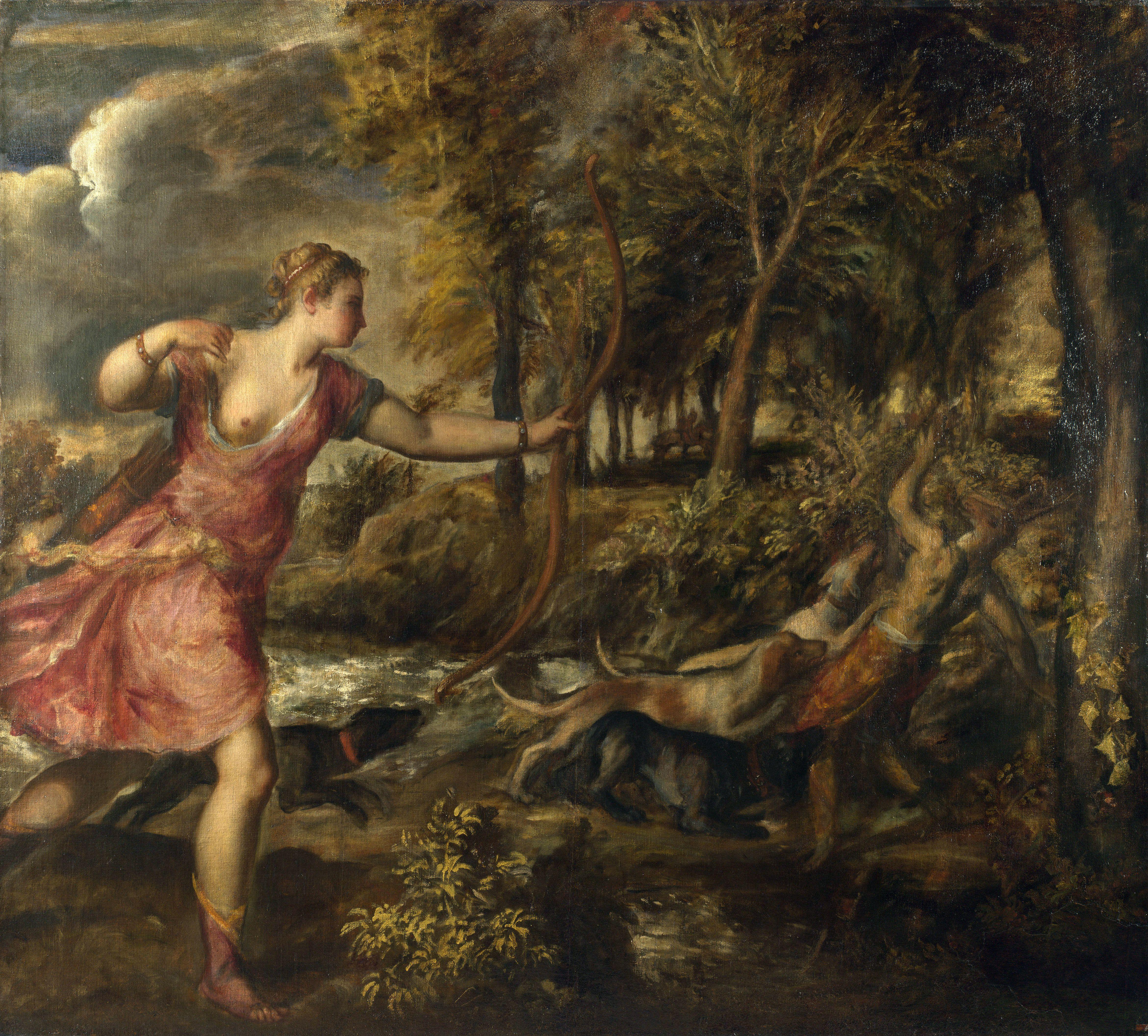4682x4226 Image Tiziano Vecellio, Death of Actaeon 1562 Pictorial 4682x4226