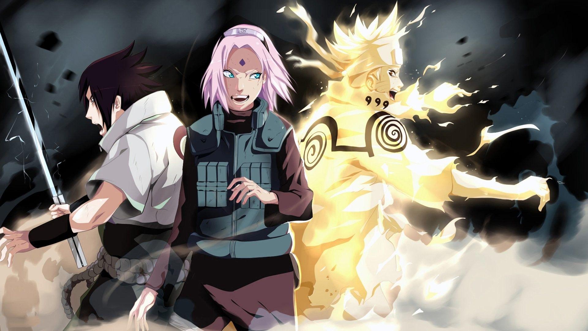 1920x1080 Sasuke and Sakura Wallpaper