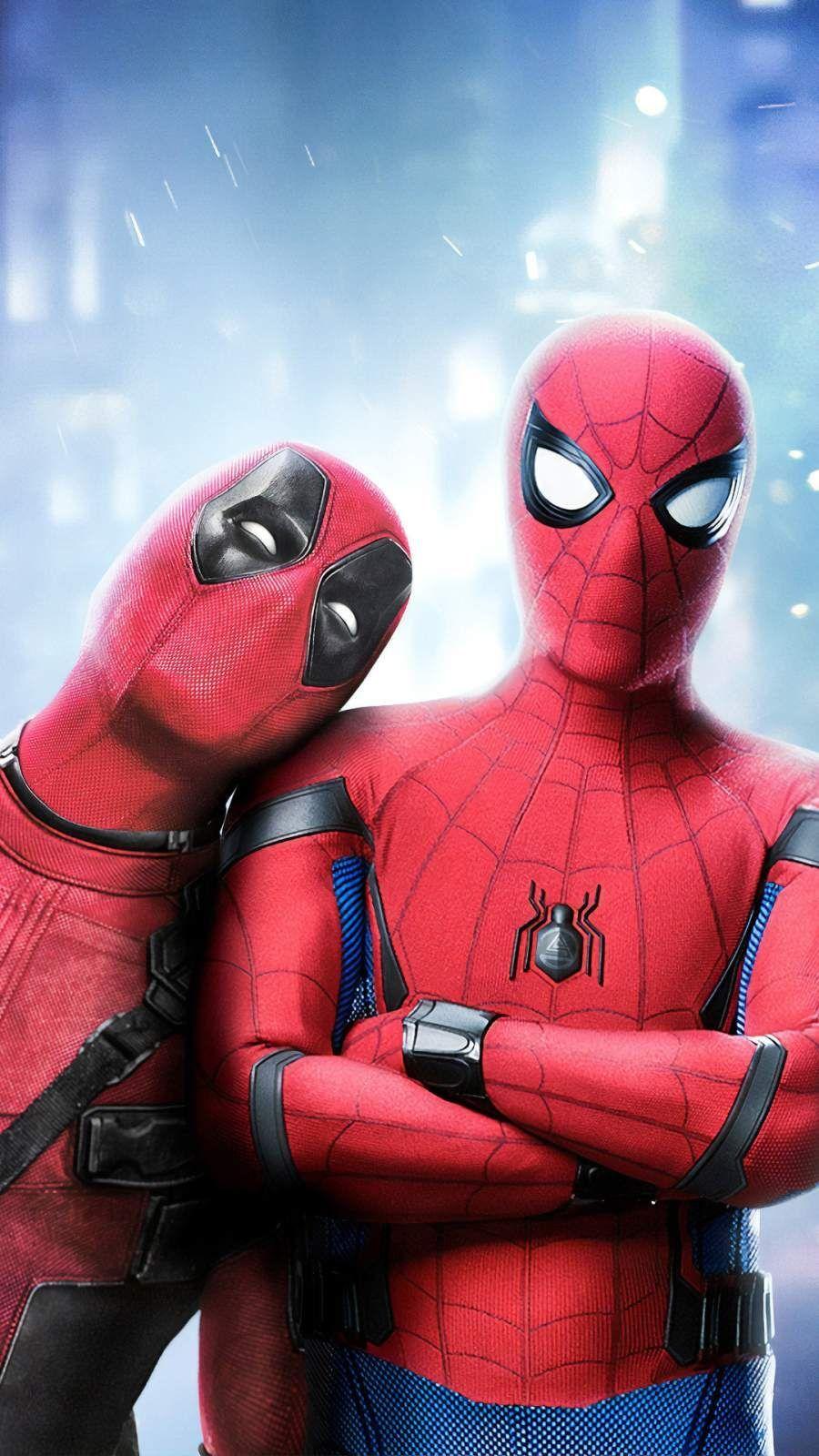 deadpool vs spiderman wallpaper hd