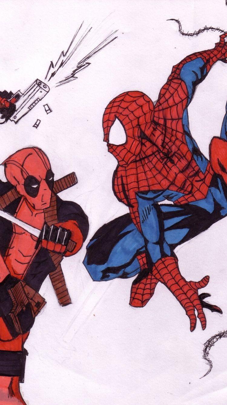 750x1334 Free download Deadpool Vs Spiderman Wallpaper Image Picture Becuo [1024x1490] for your Desktop, Mobile & Tablet. Explore Deadpool and Spiderman Wallpaper. Deadpool Wallpaper Mobile, Funny Deadpool Wallpaper, Deadpool Wallpaper Widescreen