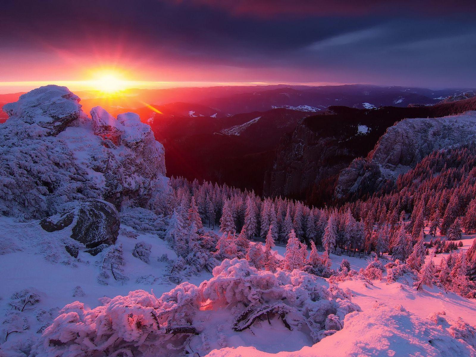 1600x1200 Winter Dusk Wallpaper