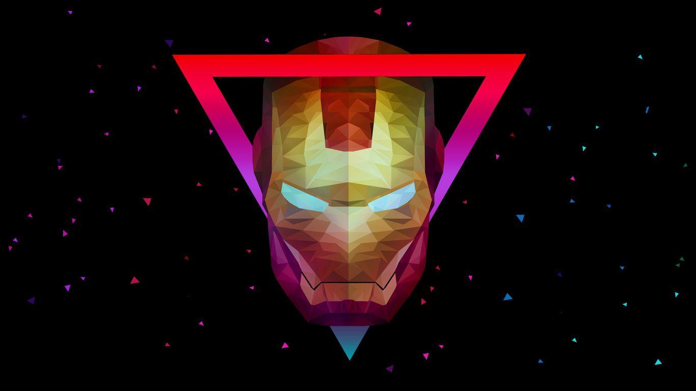 1366x768 Low Poly Art Ironman 1366x768 Resolution HD 4k Wallpaper, Image, Background, Photo and Picture