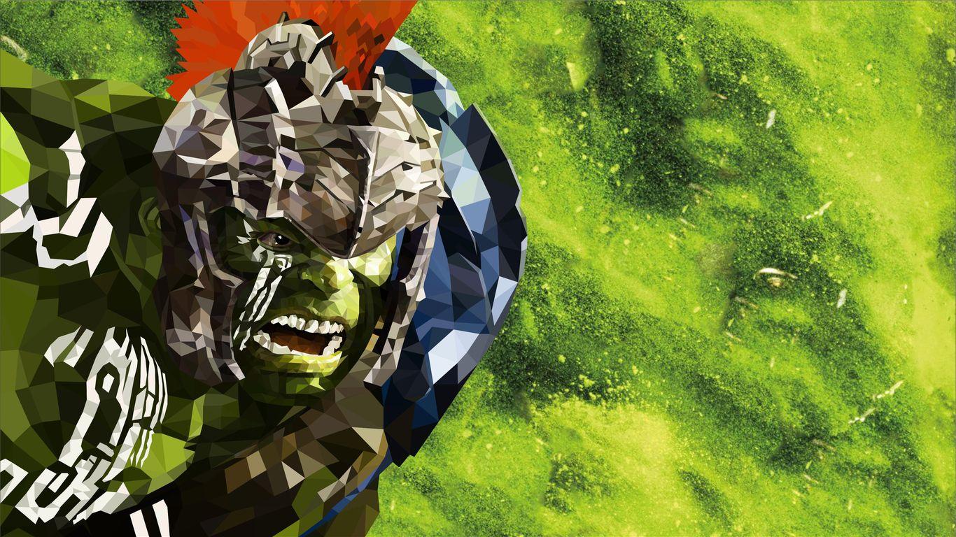 1366x768 Low Poly Hulk Thor Ragnarok 1366x768 Resolution HD 4k Wallpaper, Image, Background, Photo and Picture