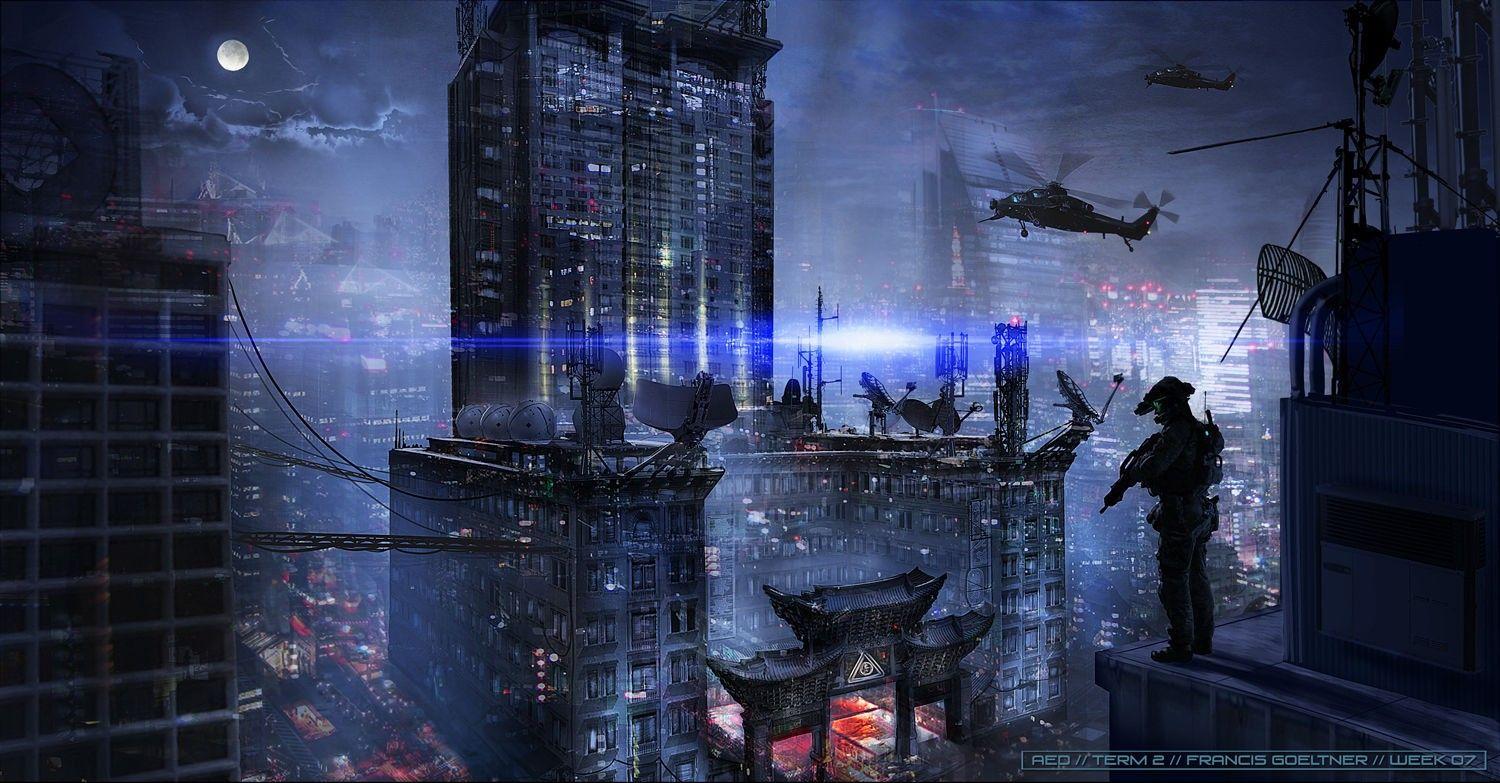 1500x783 #helicopters, #science fiction, #military, #fantasy art, #digital art, #Asia, #dark, #artwork, #futuristic, #Francis Goeltner, #concept art, wallpaper. Mocah.org HD Desktop Wallpaper