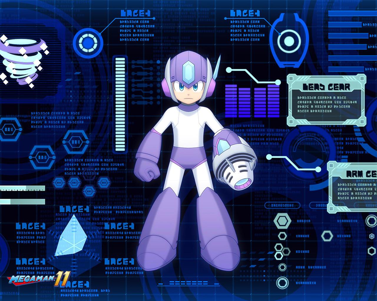 1280x1024 Mega Man 11 Tundra Storm Weapon Wallpaper. Cat with Monocle