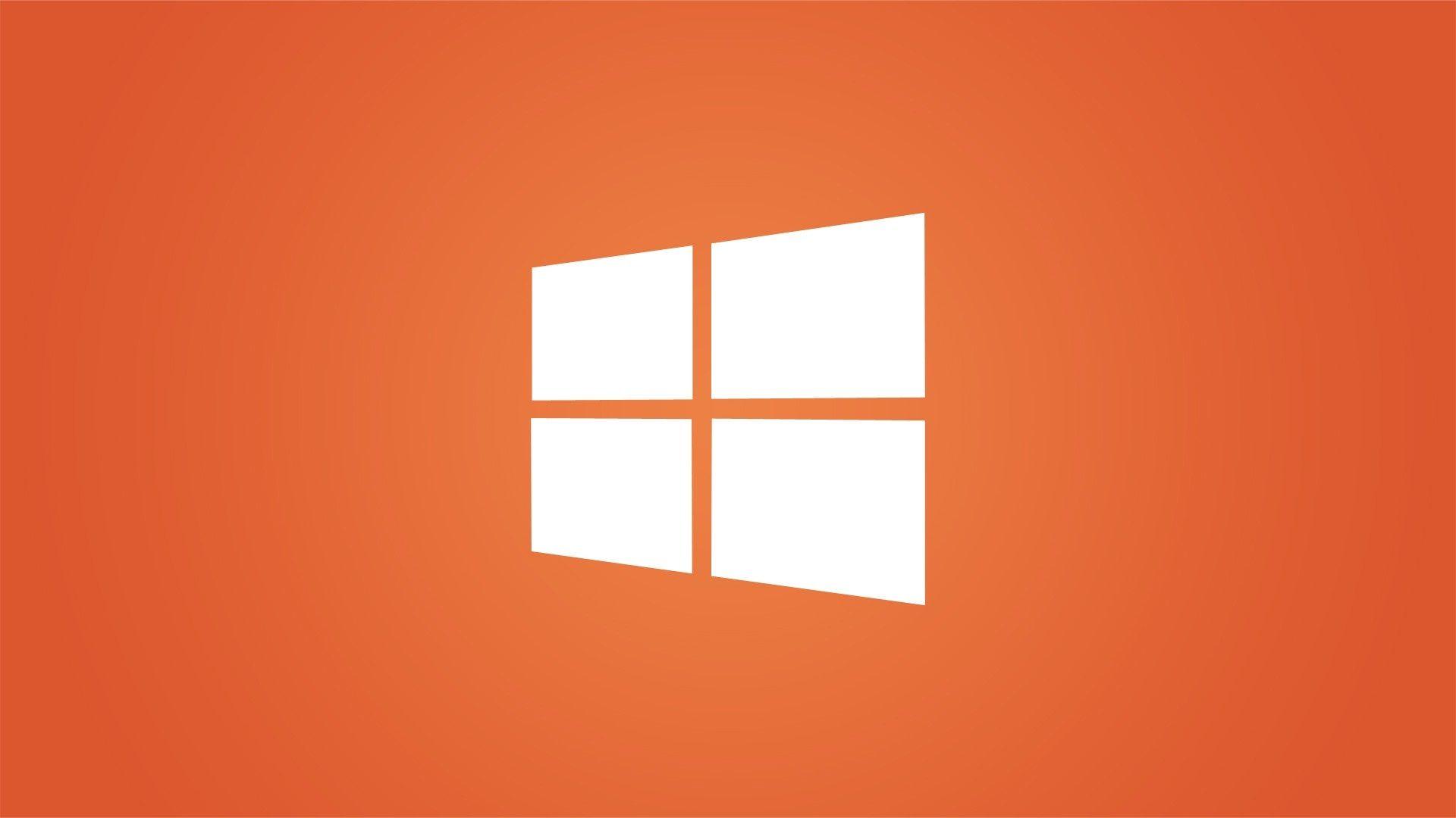 1920x1080 Clean Windows 8 White Logo on Orange desktop PC and Mac wallpaper